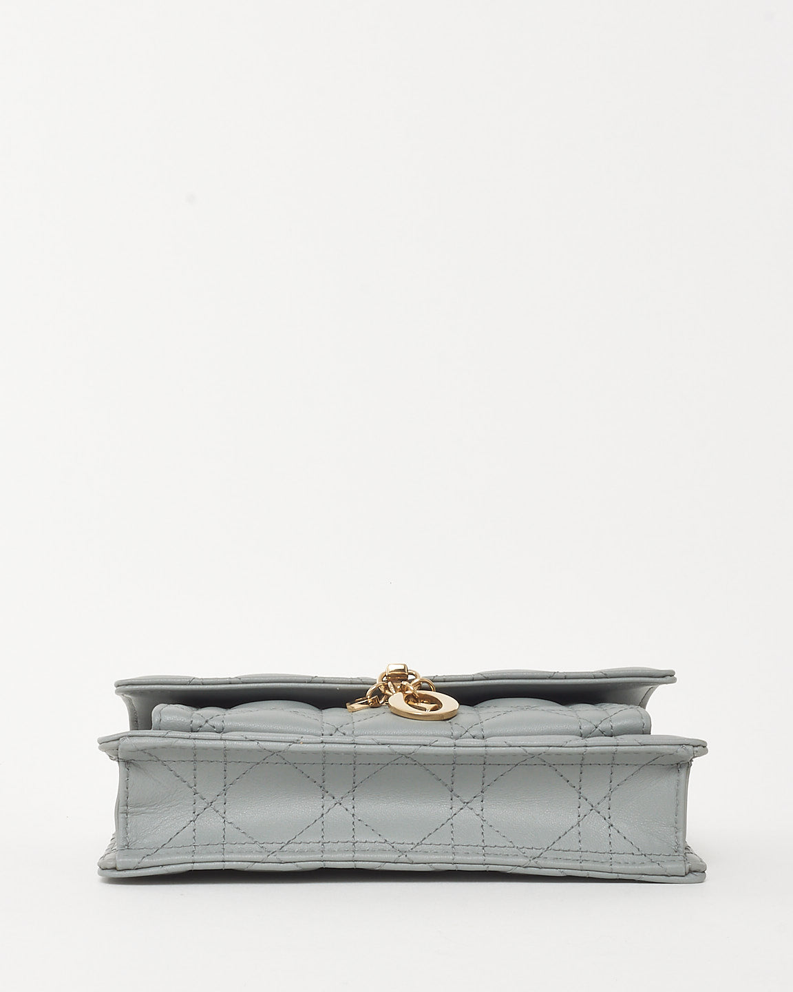 Dior Grey Cannage Lambskin Leather My Dior Daily Pouch Crossbody Bag