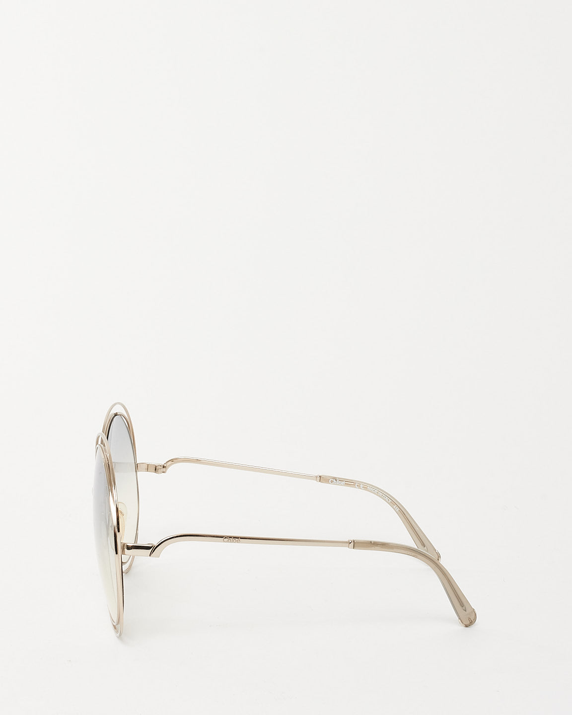Chloé Silver Metal Round Frame Sunglasses CE114SD
