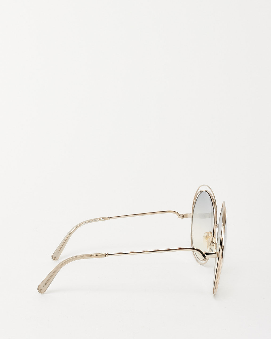 Chloé Silver Metal Round Frame Sunglasses CE114SD