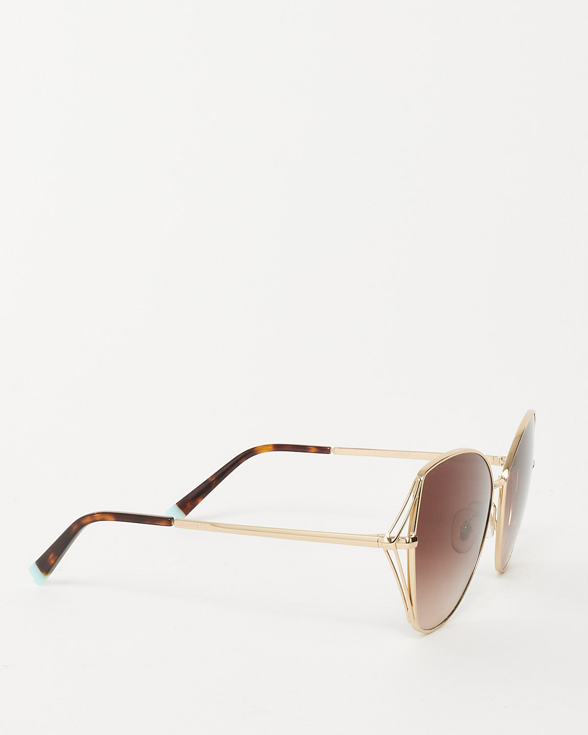 Tiffany & Co. Gold/Brown Gradient Lens TF3072 Butterfly Sunglasses