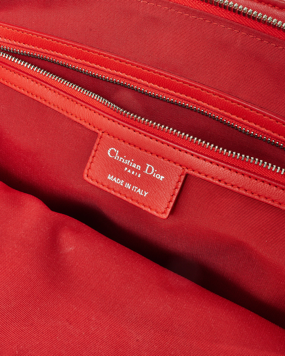 Dior Red Cannage Leather Dior Soft Shopping Tote SHW