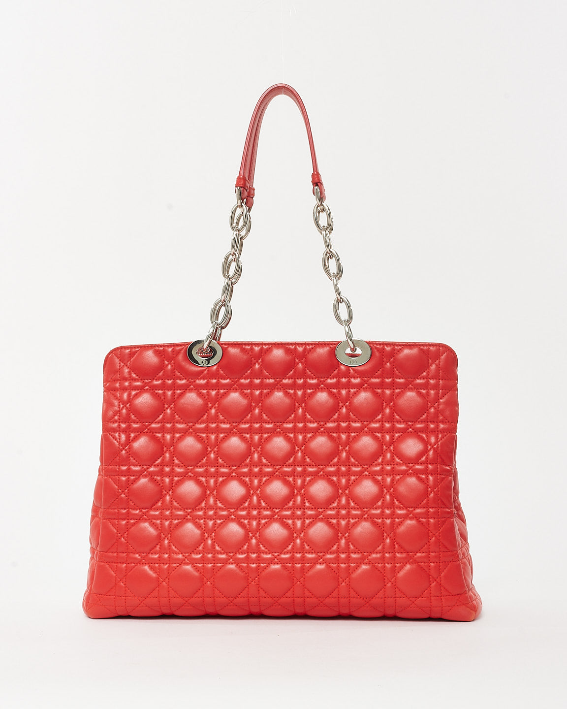 Dior Red Cannage Leather Dior Soft Shopping Tote SHW