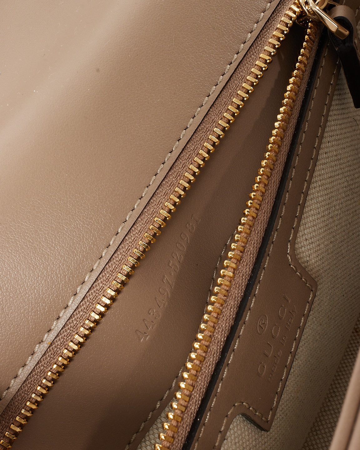 Gucci Taupe Matelassé Chevron Leather Small GG Marmont Shoulder Bag