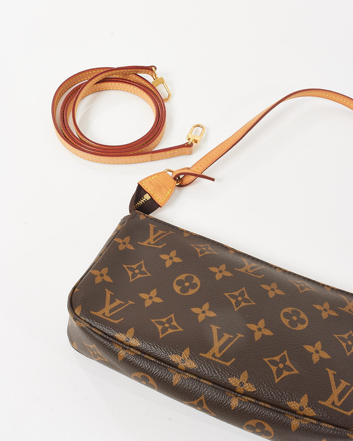 Louis Vuitton Monogram Canvas Pochette Accessoires Shoulder Bag w/ Strap