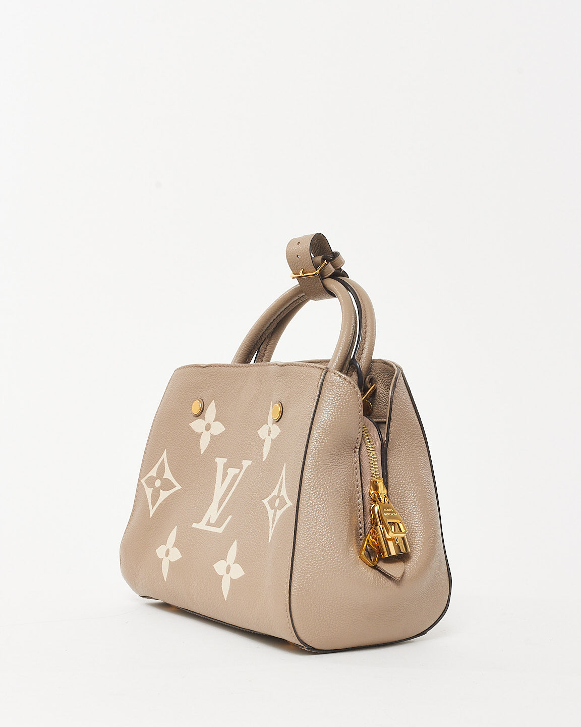 Louis Vuitton Grey Tourterelle/Crème Empreinte Monogram Giant Montaigne BB