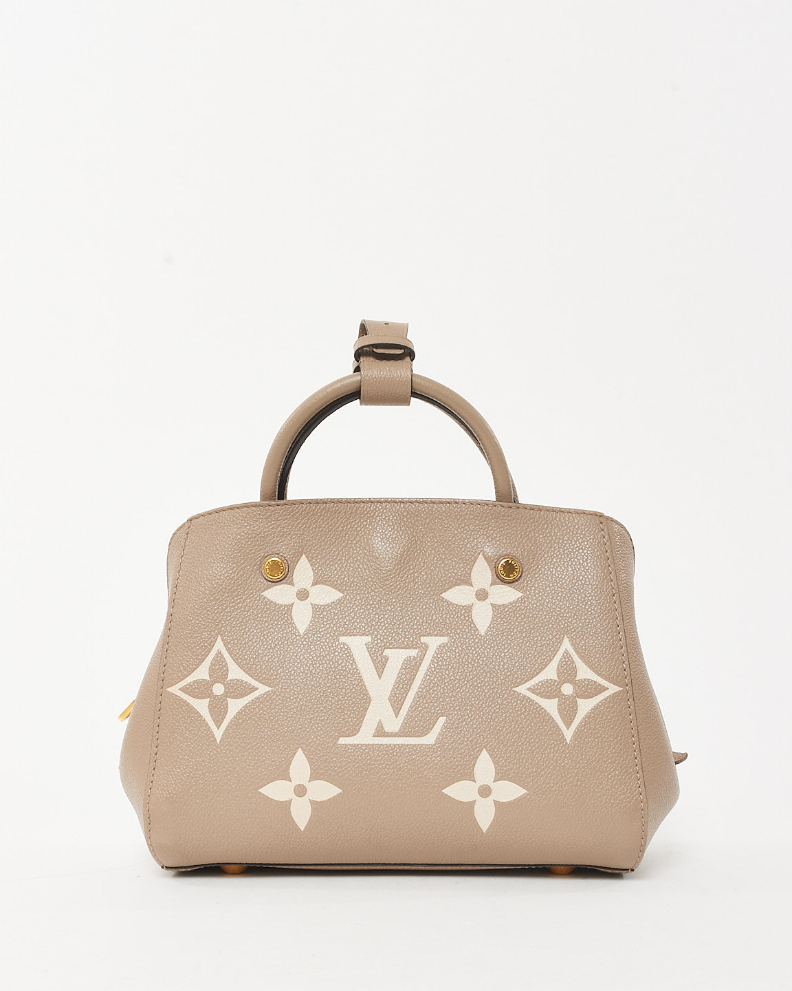 Louis Vuitton Grey Tourterelle/Crème Empreinte Monogram Giant Montaigne BB
