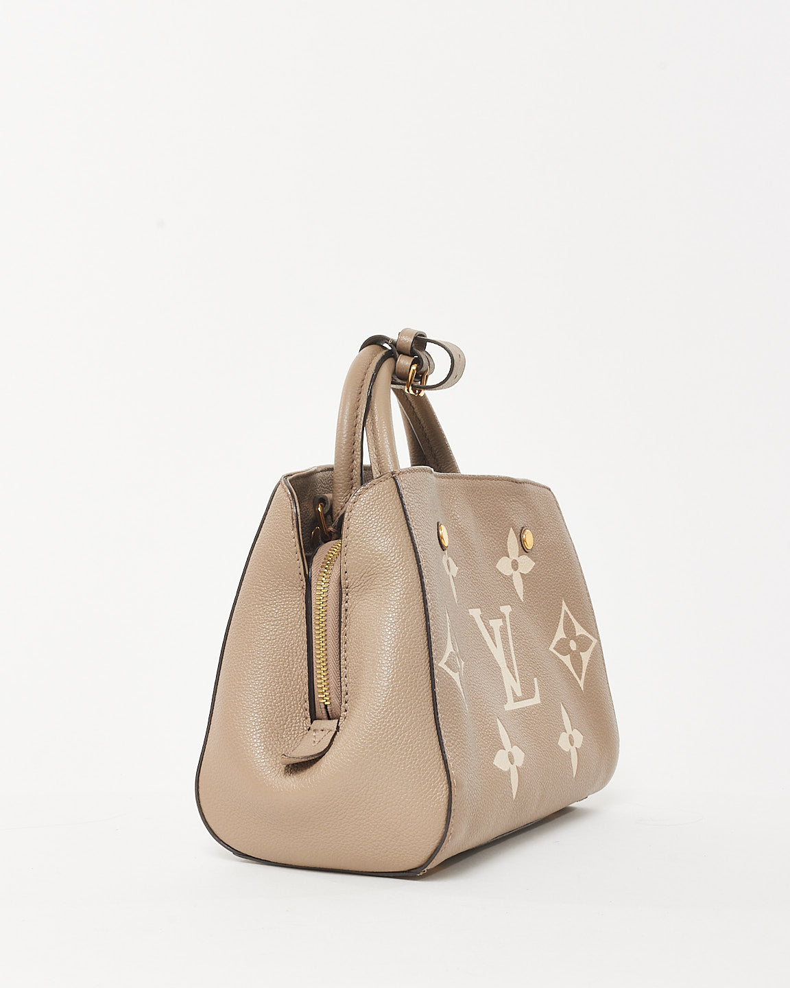 Louis Vuitton Grey Tourterelle/Crème Empreinte Monogram Giant Montaigne BB