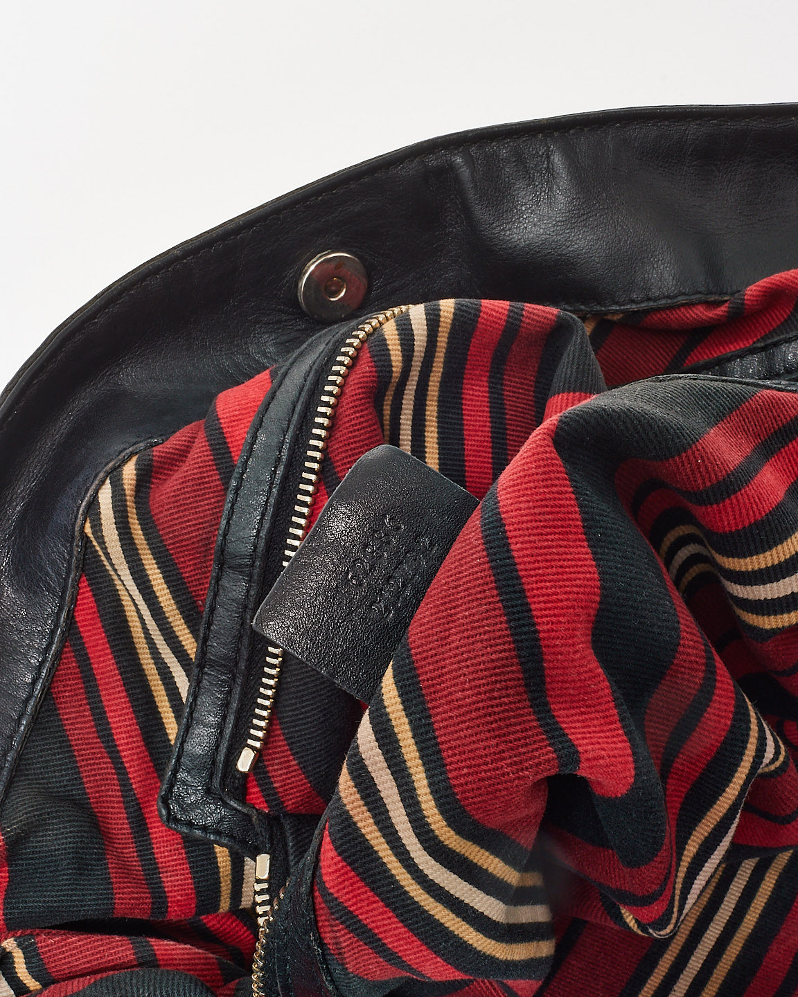 Gucci Black Leather Interlocking GG Britt 2Way Bag