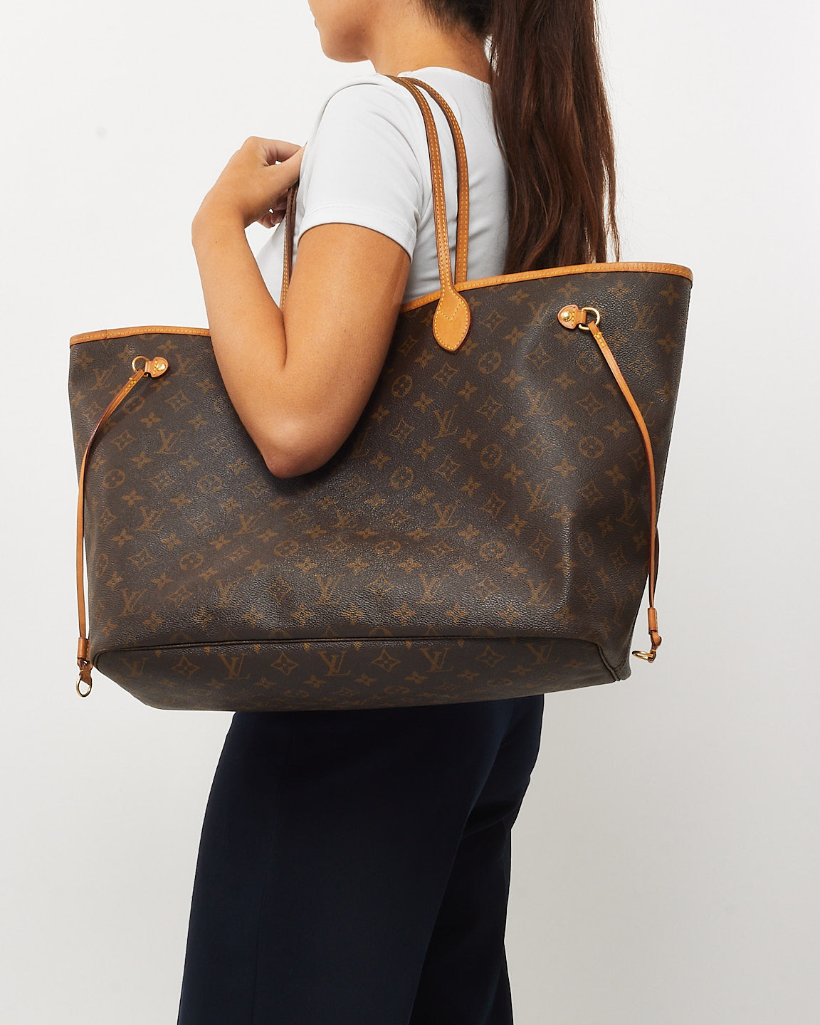 Louis Vuitton Monogram Coated Canvas Neverfull GM Bag/ NO POUCH