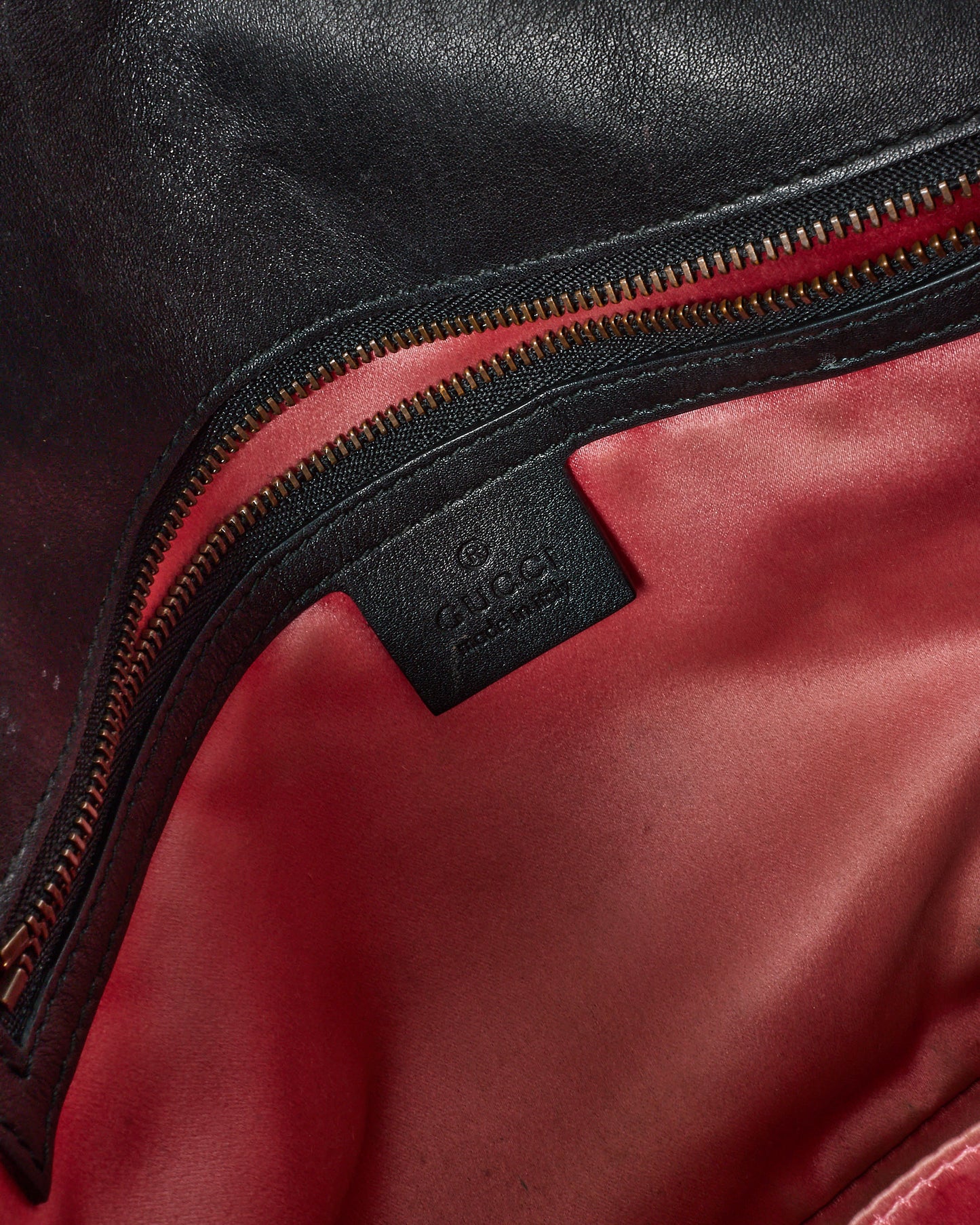 Gucci Black Matelassé Velvet Medium GG Marmont Flap Shoulder Bag