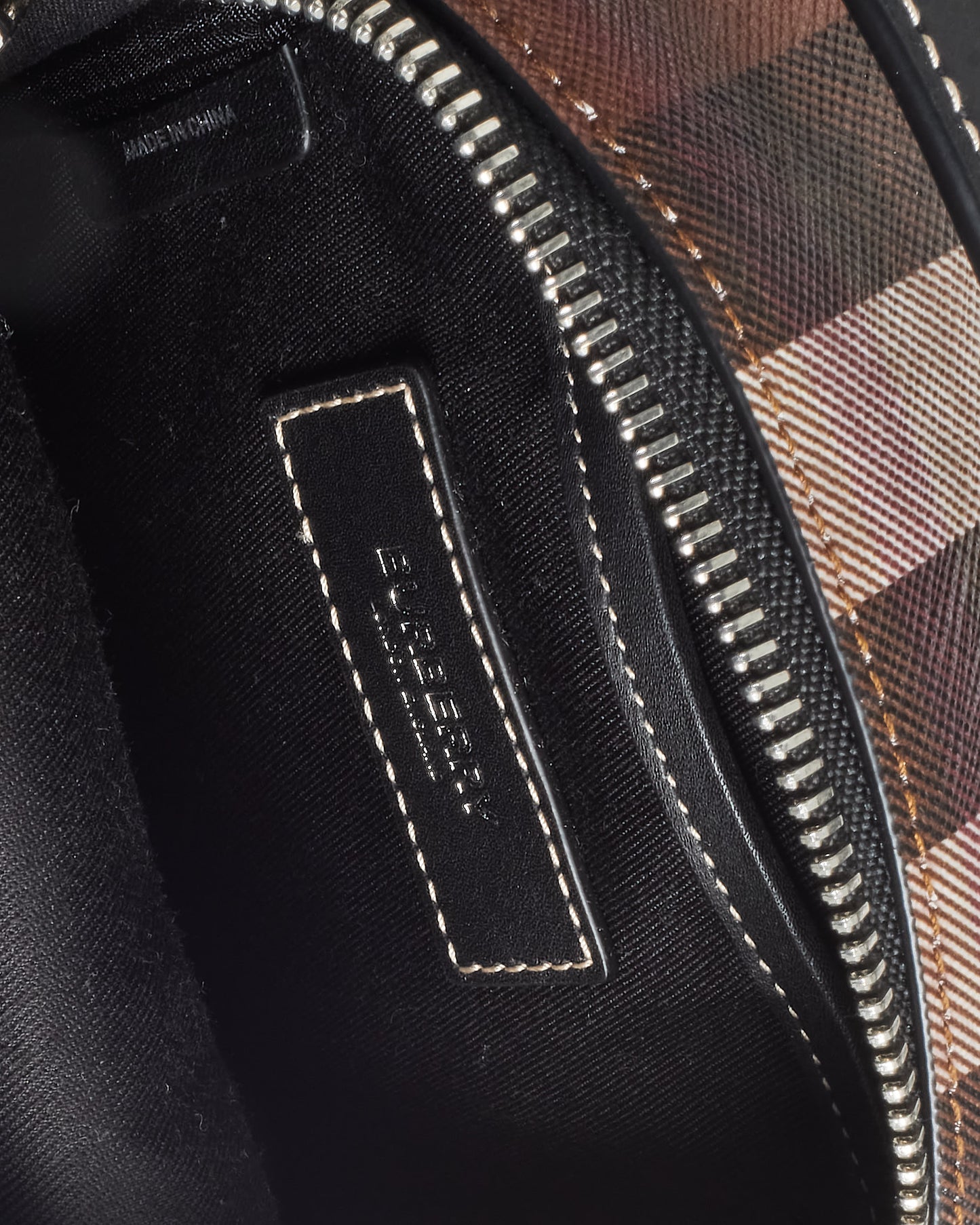 Burberry Brown Dark Birch House Check Coated Canvas Wyatt Crossbody Bag