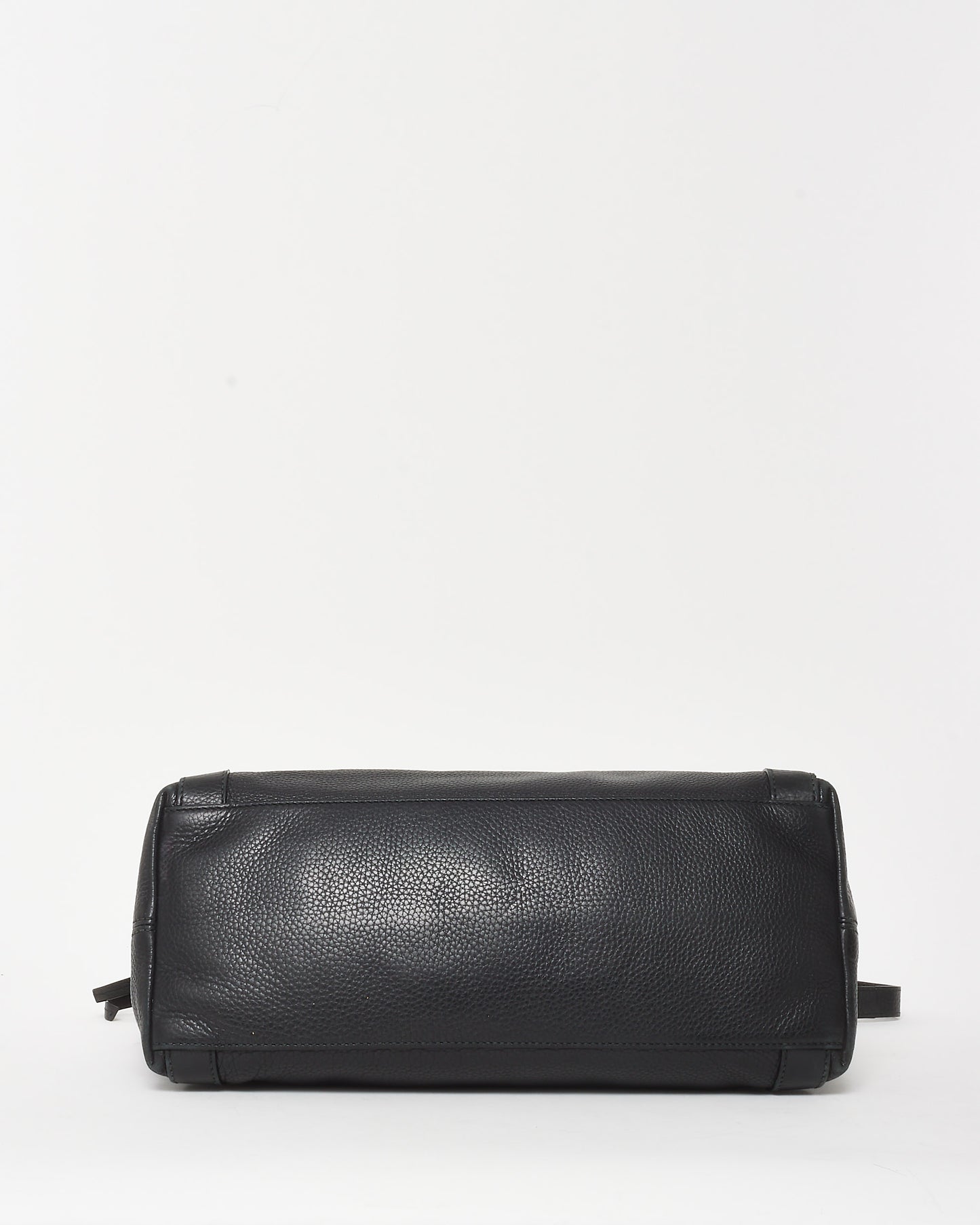 Gucci Black Pebbled Leather Miss GG Original Logo Top Handle 2Way Bag