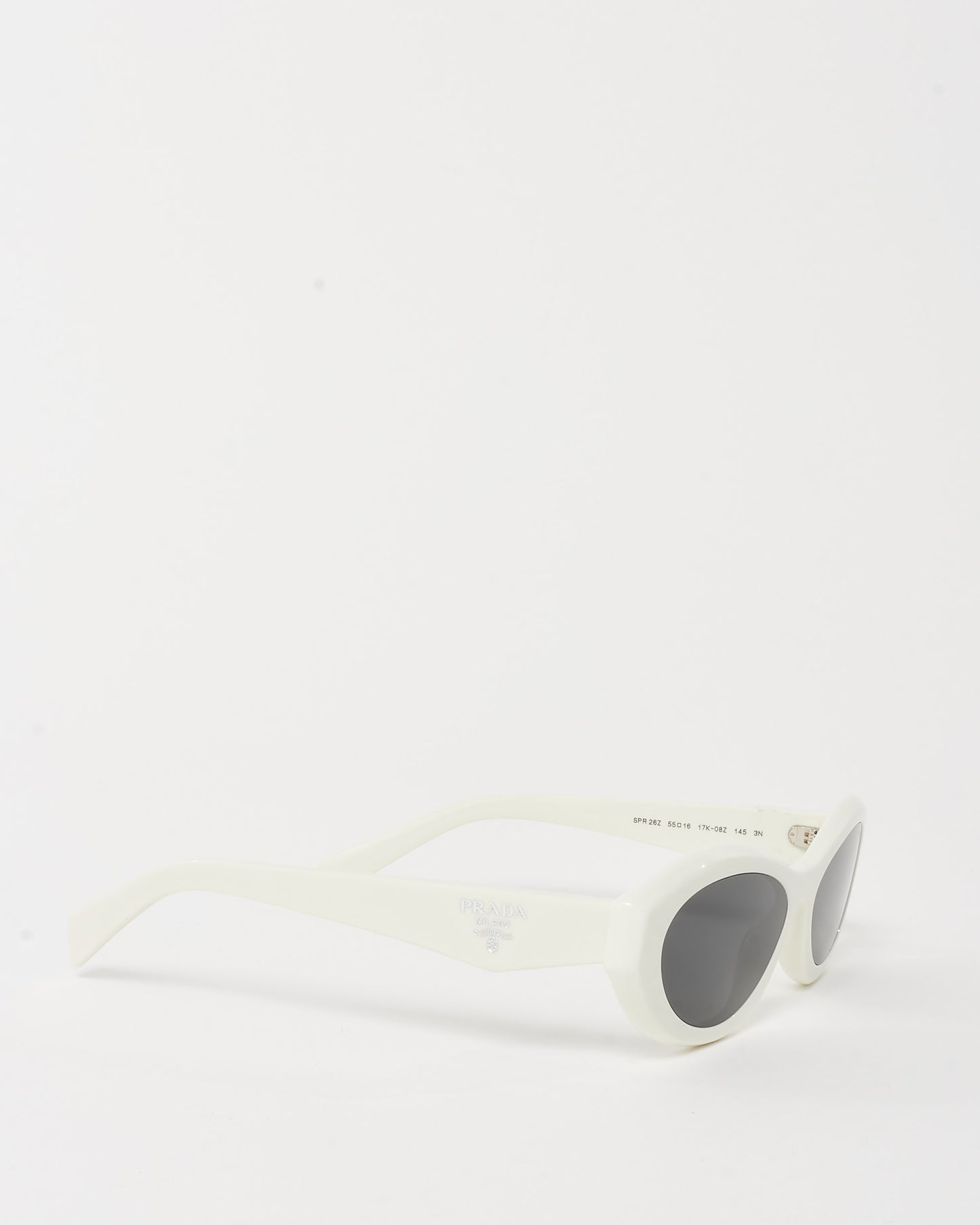 Prada White PR26ZS Cat Eye Logo Symbole Sunglasses