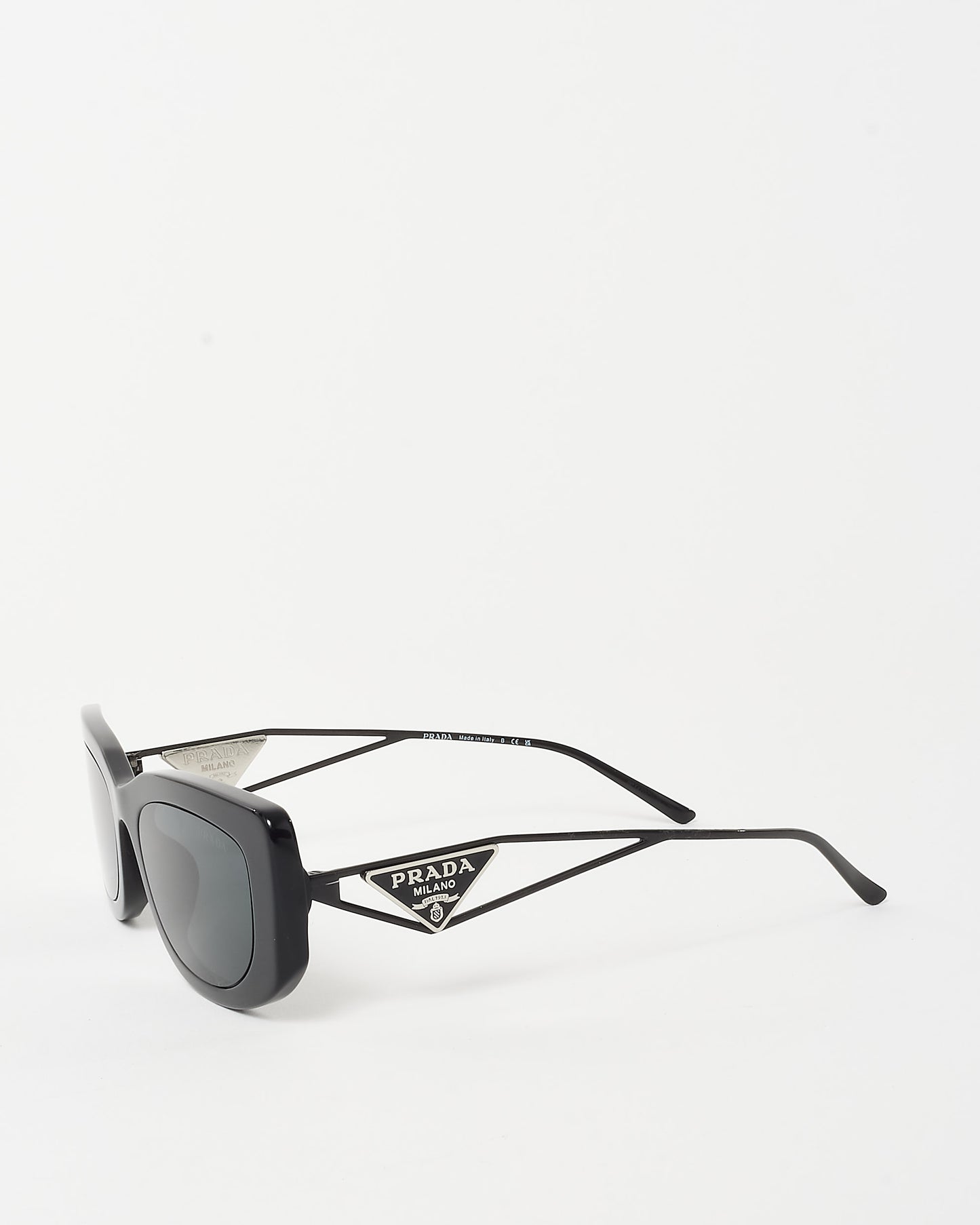 Prada Black PR14YS Rectangle Cat Eye Triangle Logo Sunglasses