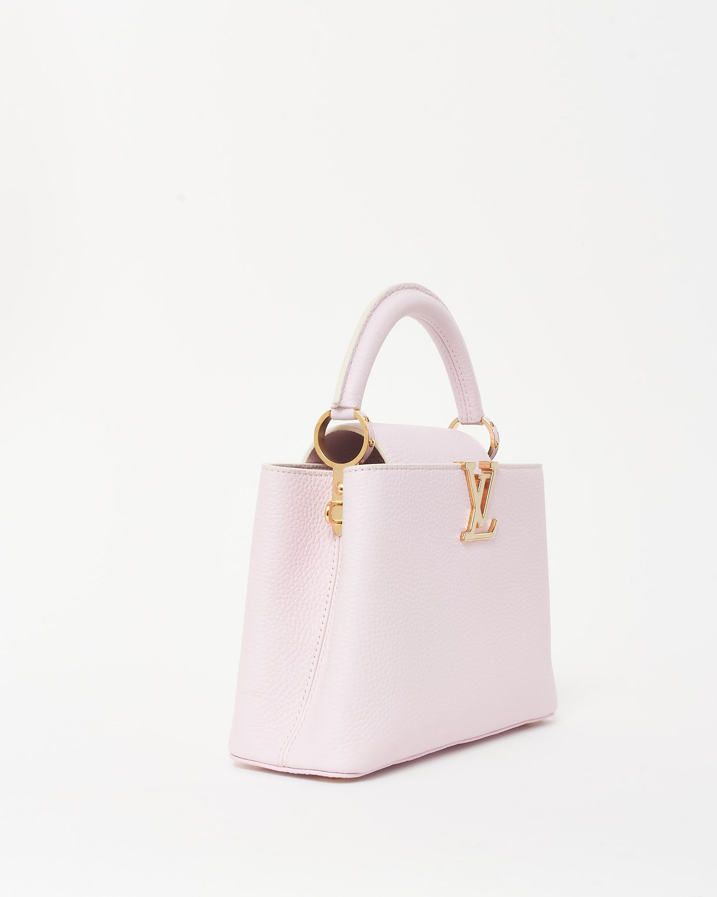 Louis Vuitton Pink Taurillon Leather Capucines BB with Monogram Flower Hook Strap
