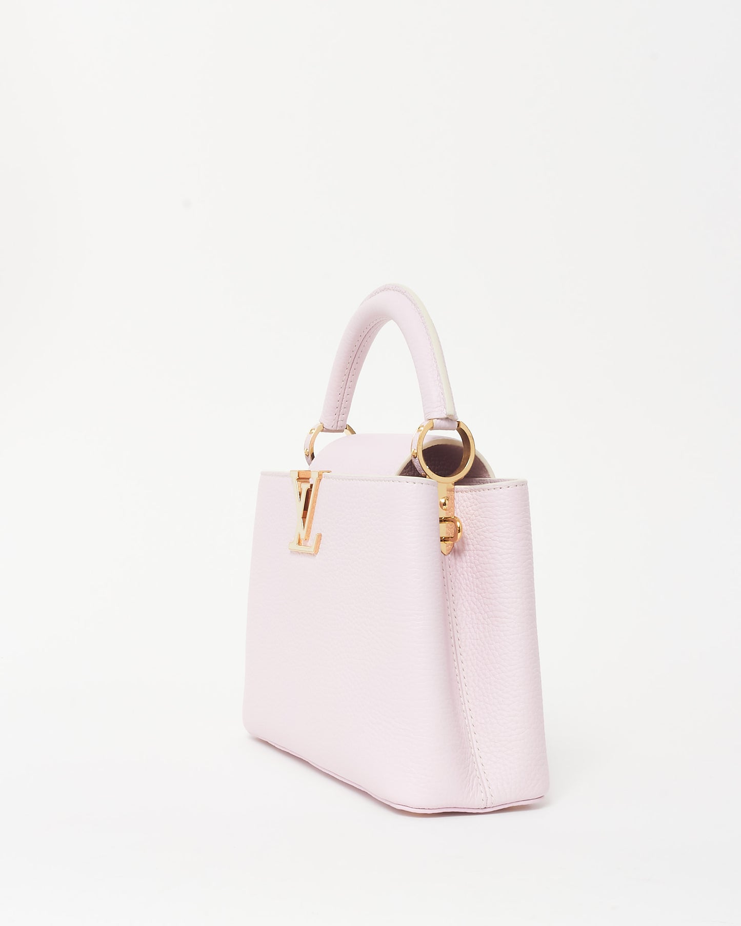 Louis Vuitton Pink Taurillon Leather Capucines BB with Monogram Flower Hook Strap