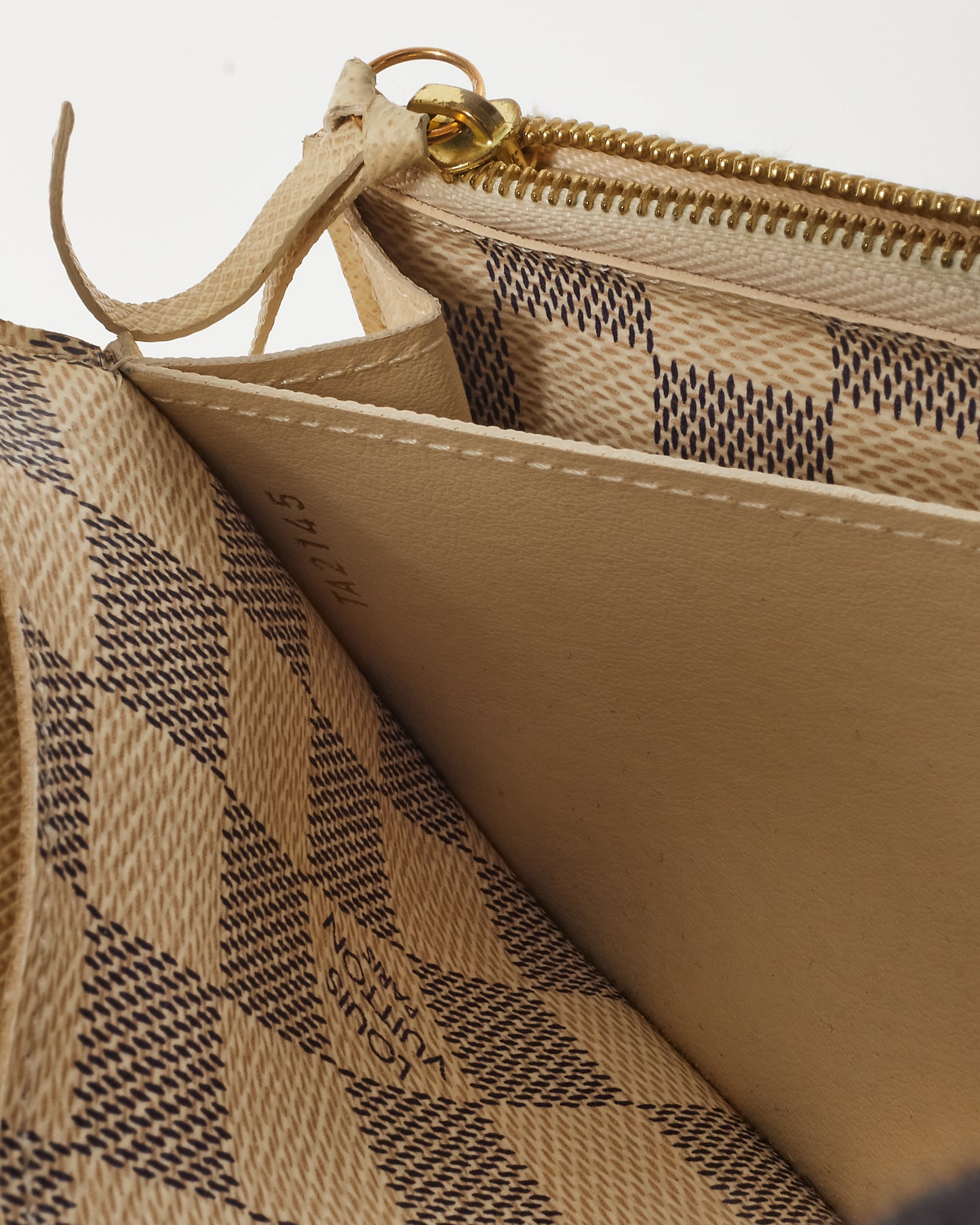 Louis Vuitton White Damier Azur Emilie Wallet