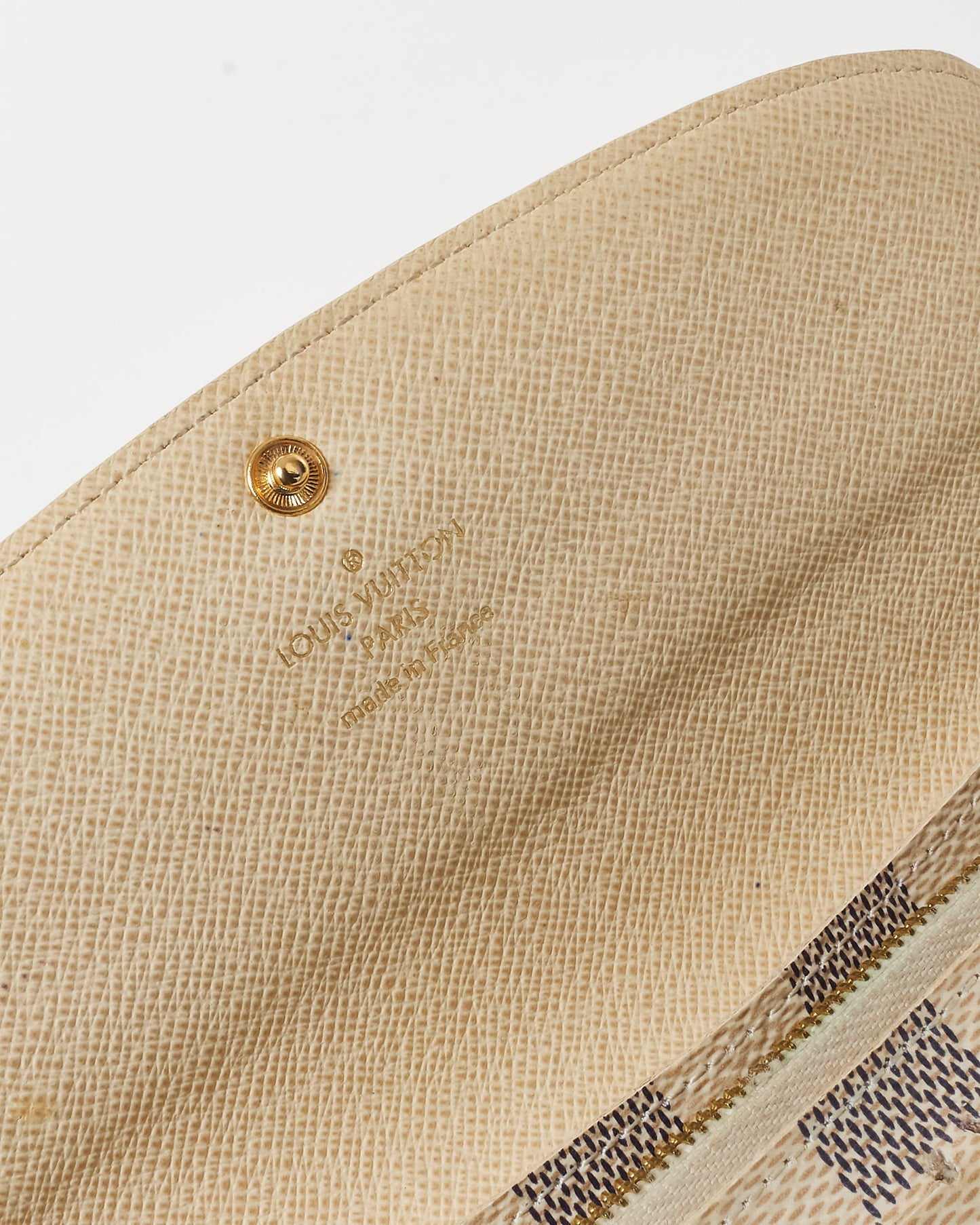 Louis Vuitton White Damier Azur Emilie Wallet