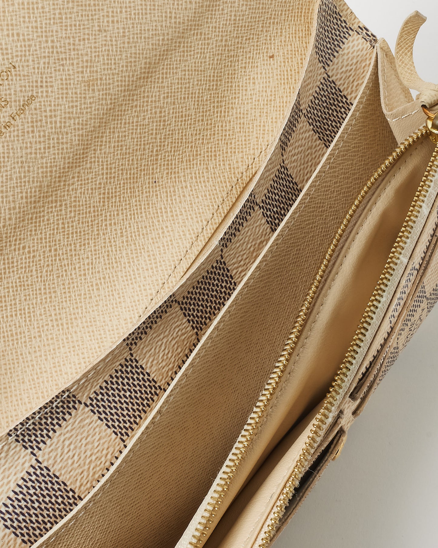 Louis Vuitton White Damier Azur Emilie Wallet