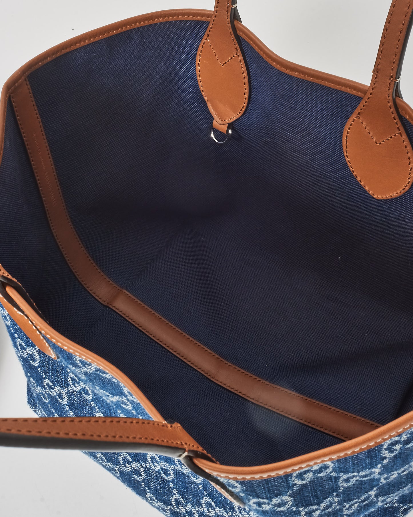 Gucci Navy Blue GG Denim Totissima Small Tote Bag