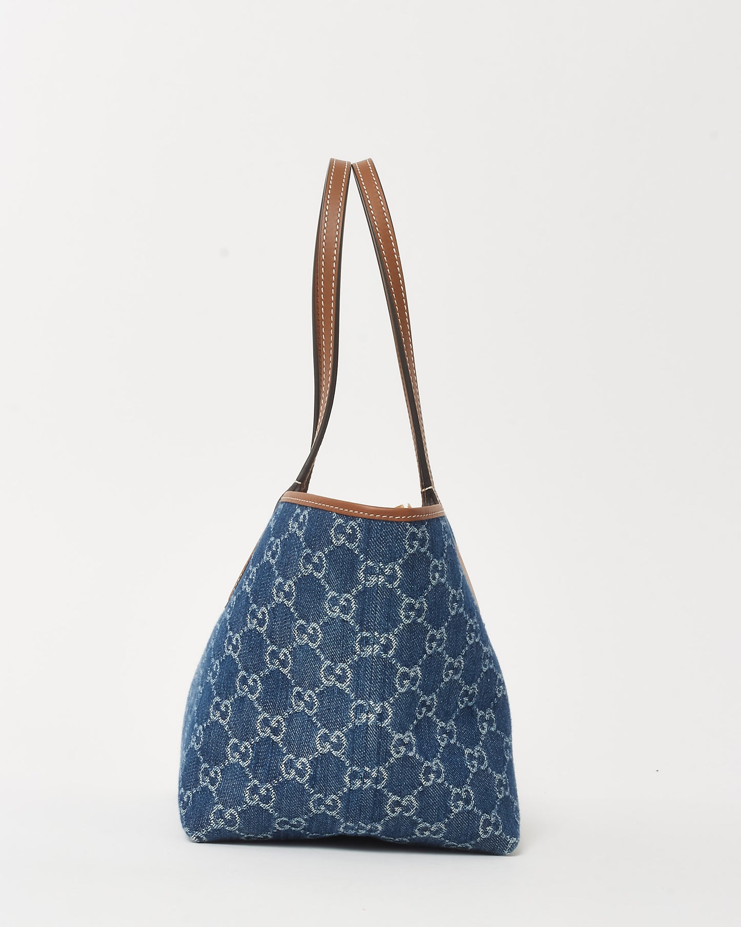 Gucci Navy Blue GG Denim Totissima Small Tote Bag