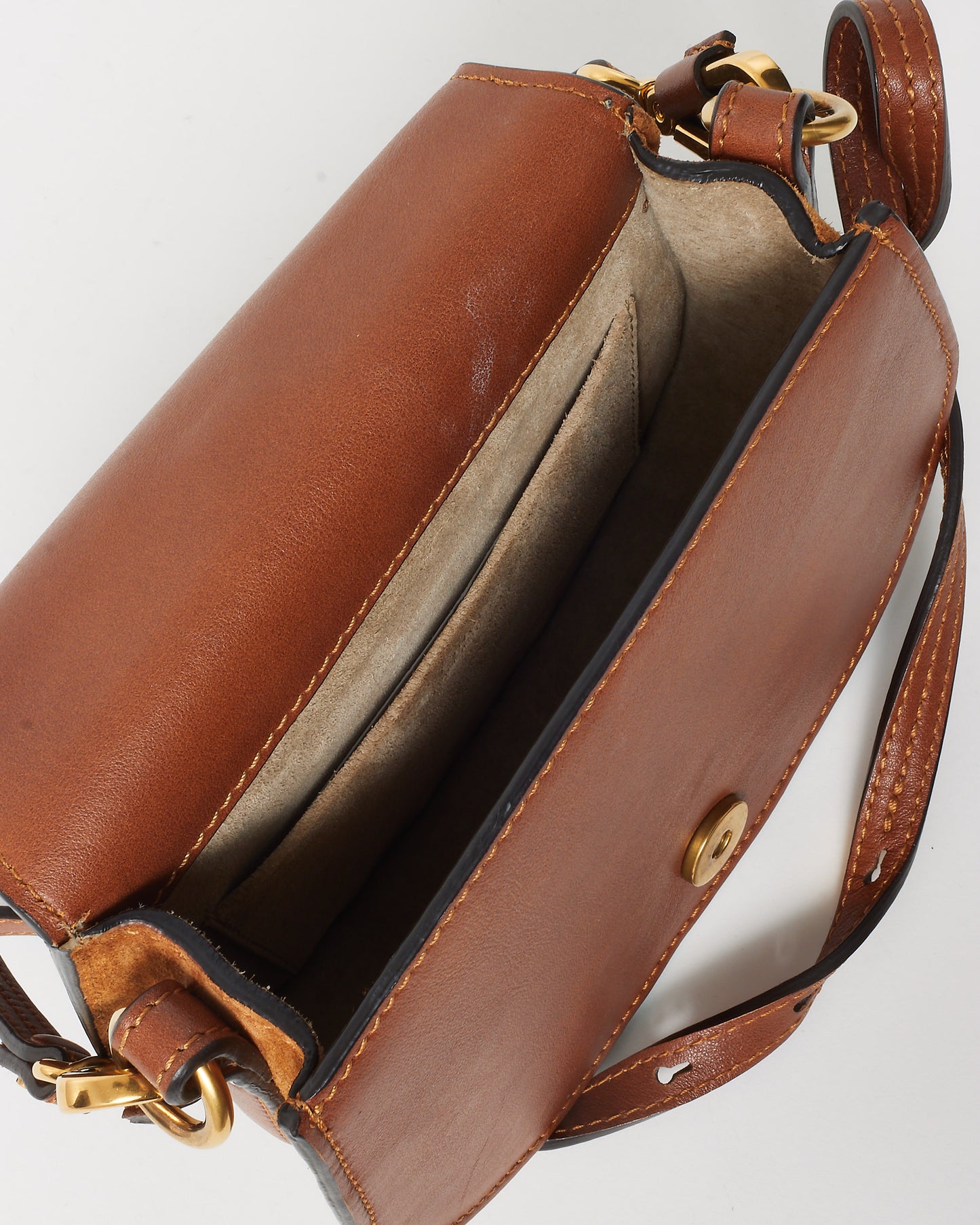 Chloé Chestnut Brown Leather Small Nile Bracelet Crossbody Bag