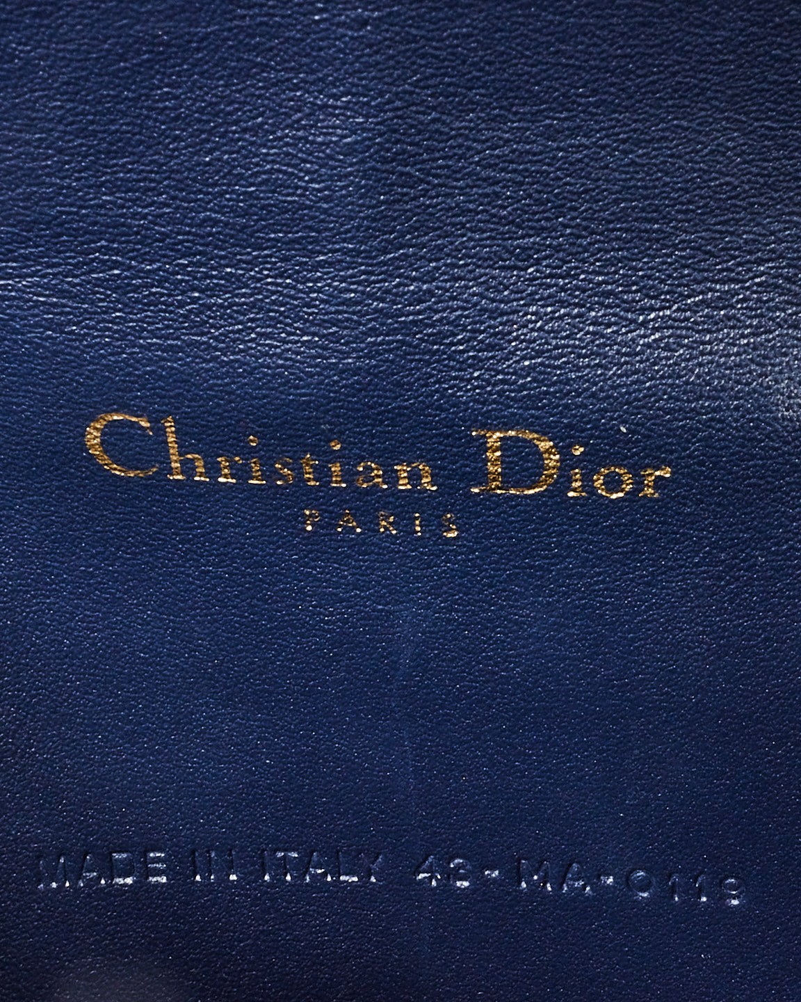 Dior Navy Blue Patent Calfskin Cannage Lady Dior Pouch WOC Crossbody GHW