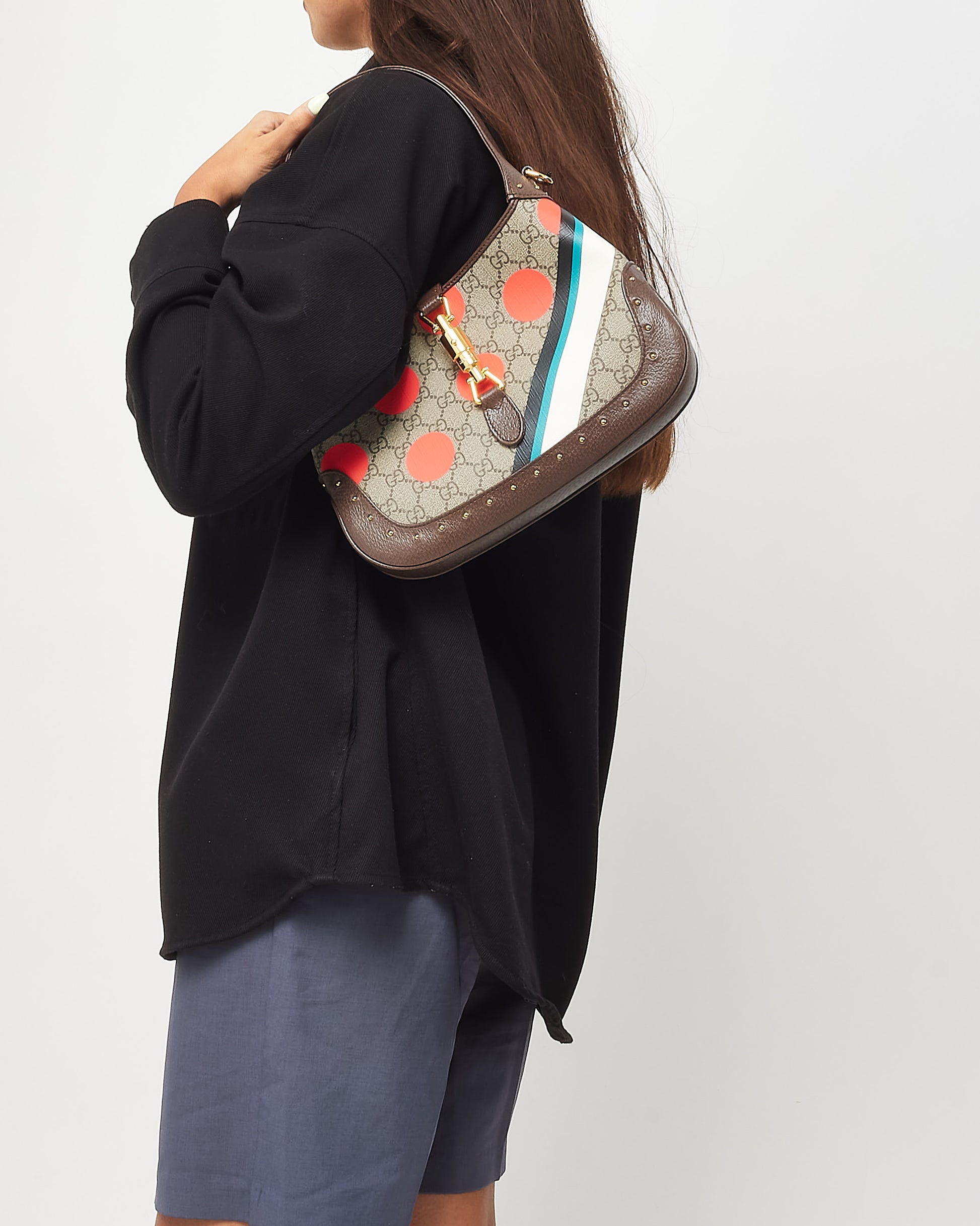 Buy Gucci GG Supreme Monogram Geometric Polka Dot Studded Small