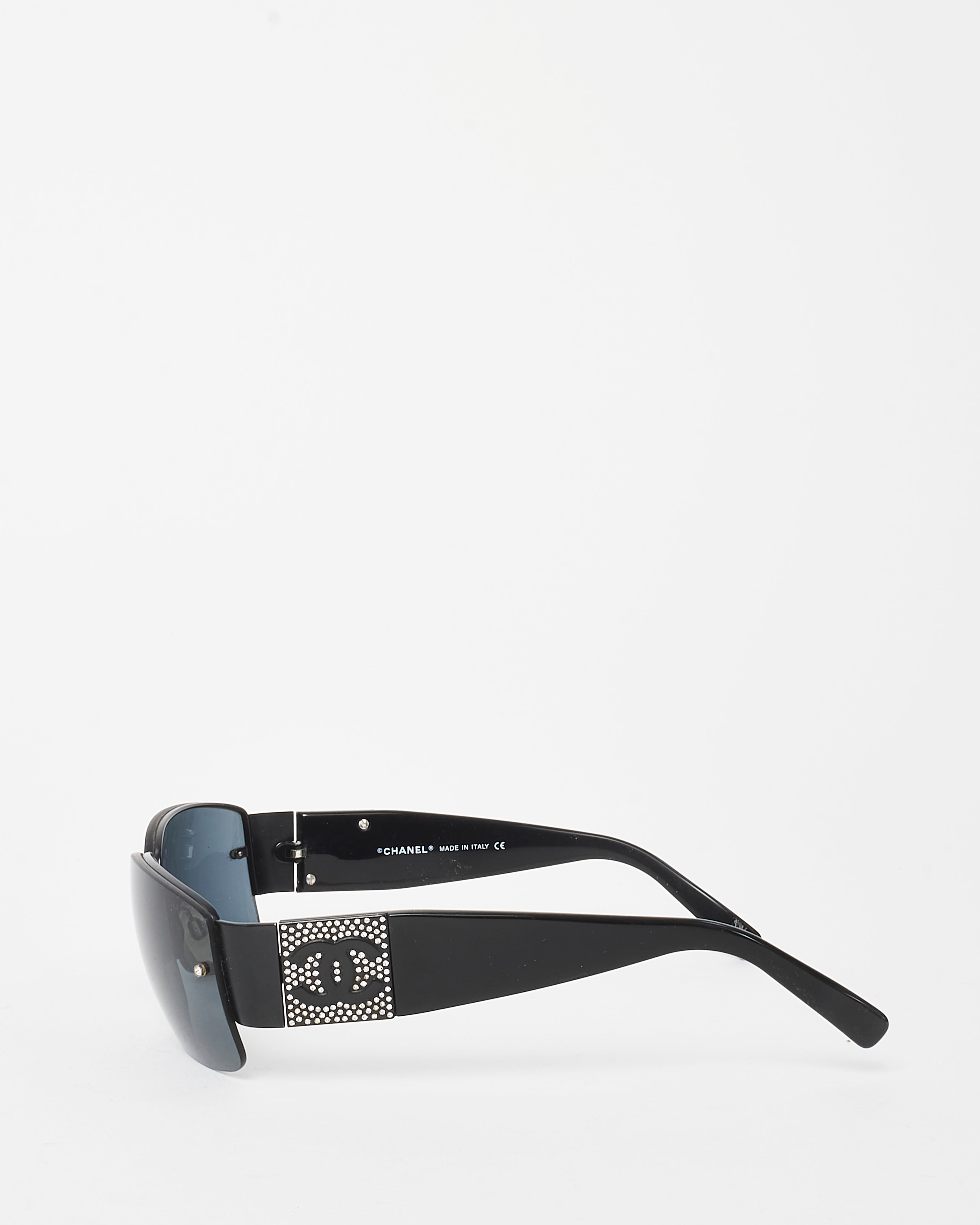 Buy Chanel Vintage Black Rhinestone CC Logo 4117 B
