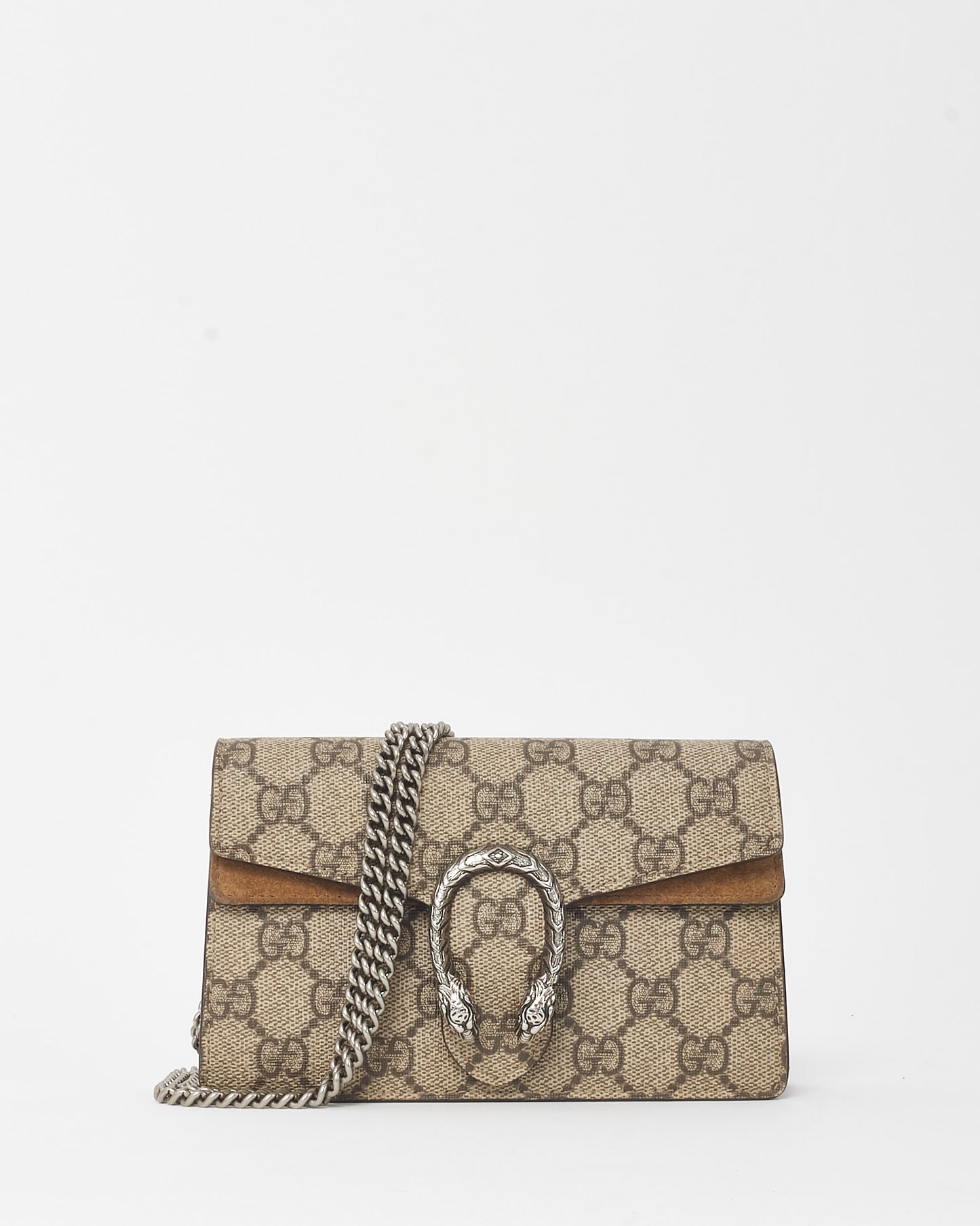 Gucci Beige GG Supreme Canvas Super Mini Dionysus Bag