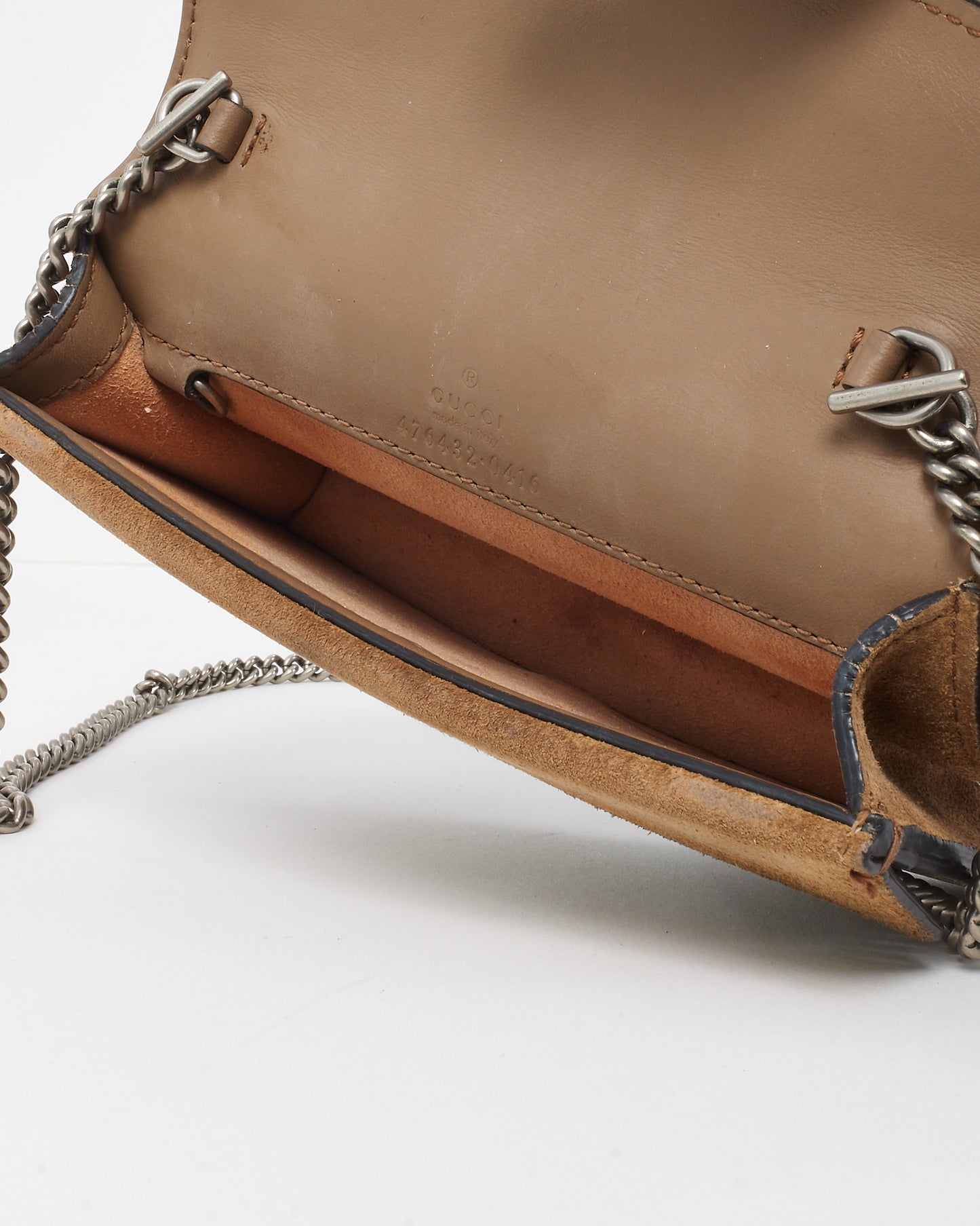 Gucci Beige GG Supreme Canvas Super Mini Dionysus Bag