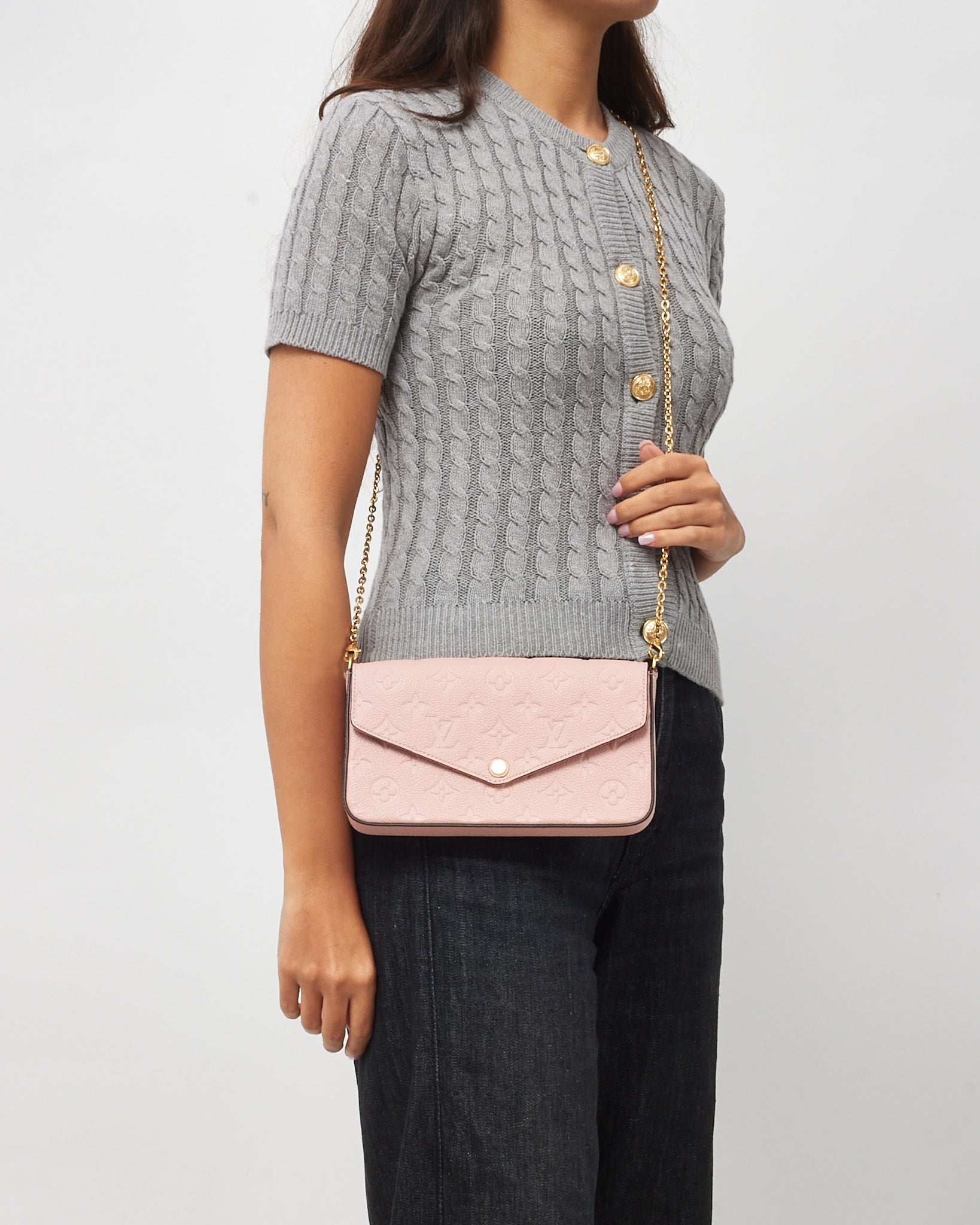 Handbags Louis Vuitton Felicie Pochette Pink Buy Louis Vuitton