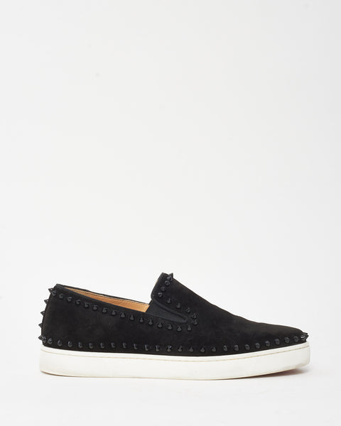 Christian Louboutin Pik Boat Studded Suede Sneakers (Men’s) Christian Louboutin Pik Boat Studded Suede Sneakers (Men main image 2