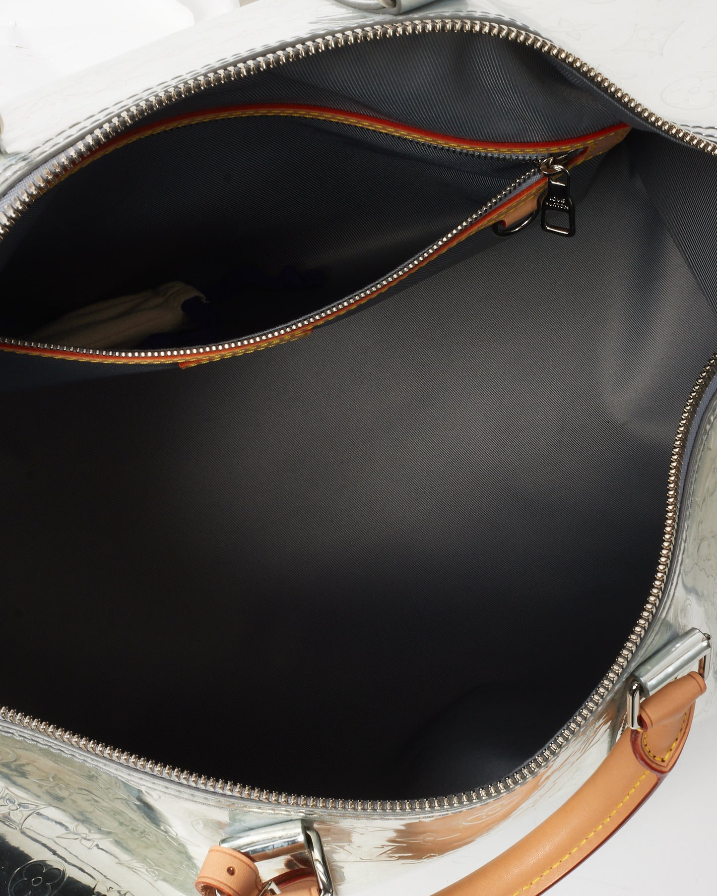 Louis Vuitton Silver Mirror Monogram Coated Canvas Keepall Bandoulière 50