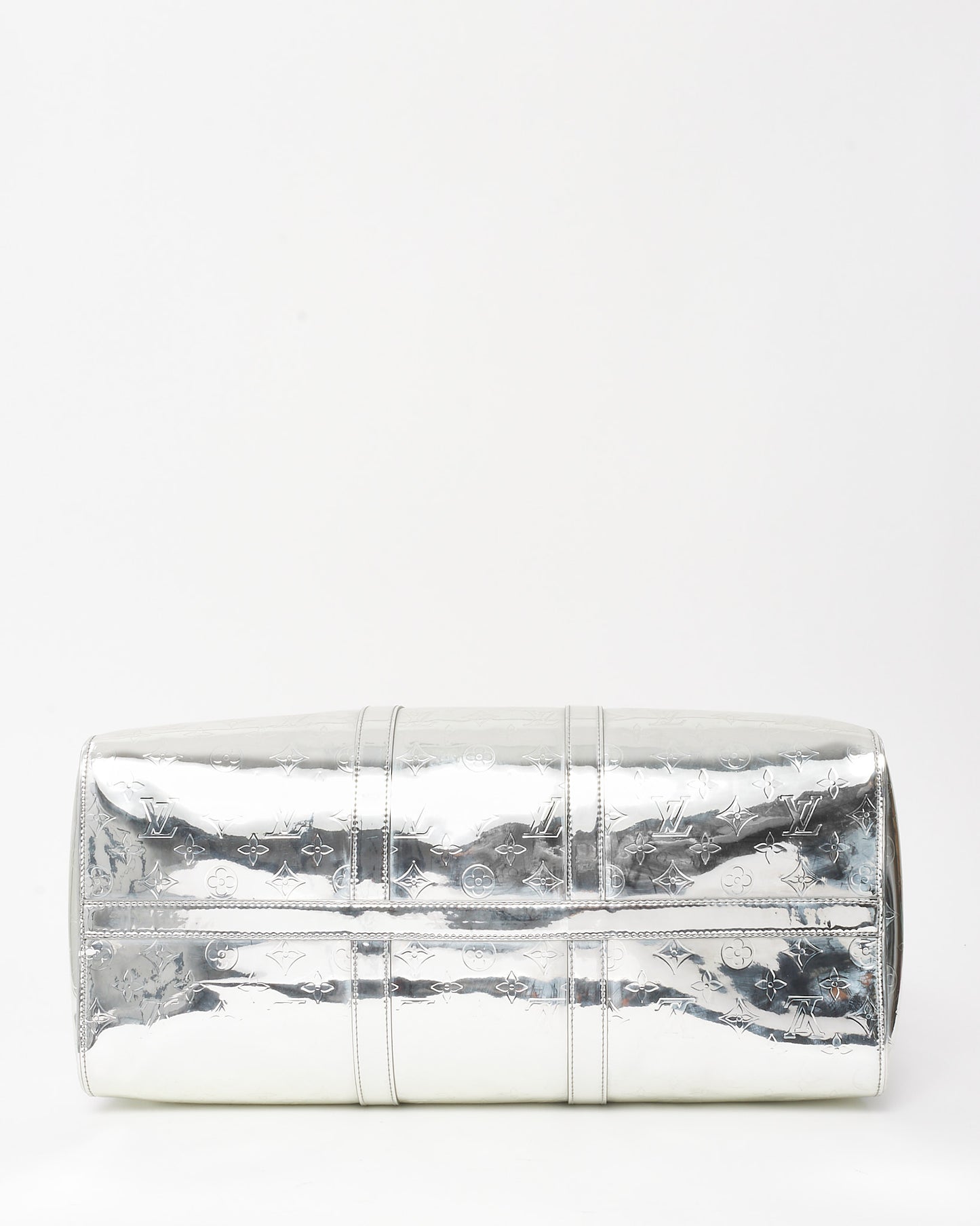 Louis Vuitton Silver Mirror Monogram Coated Canvas Keepall Bandoulière 50