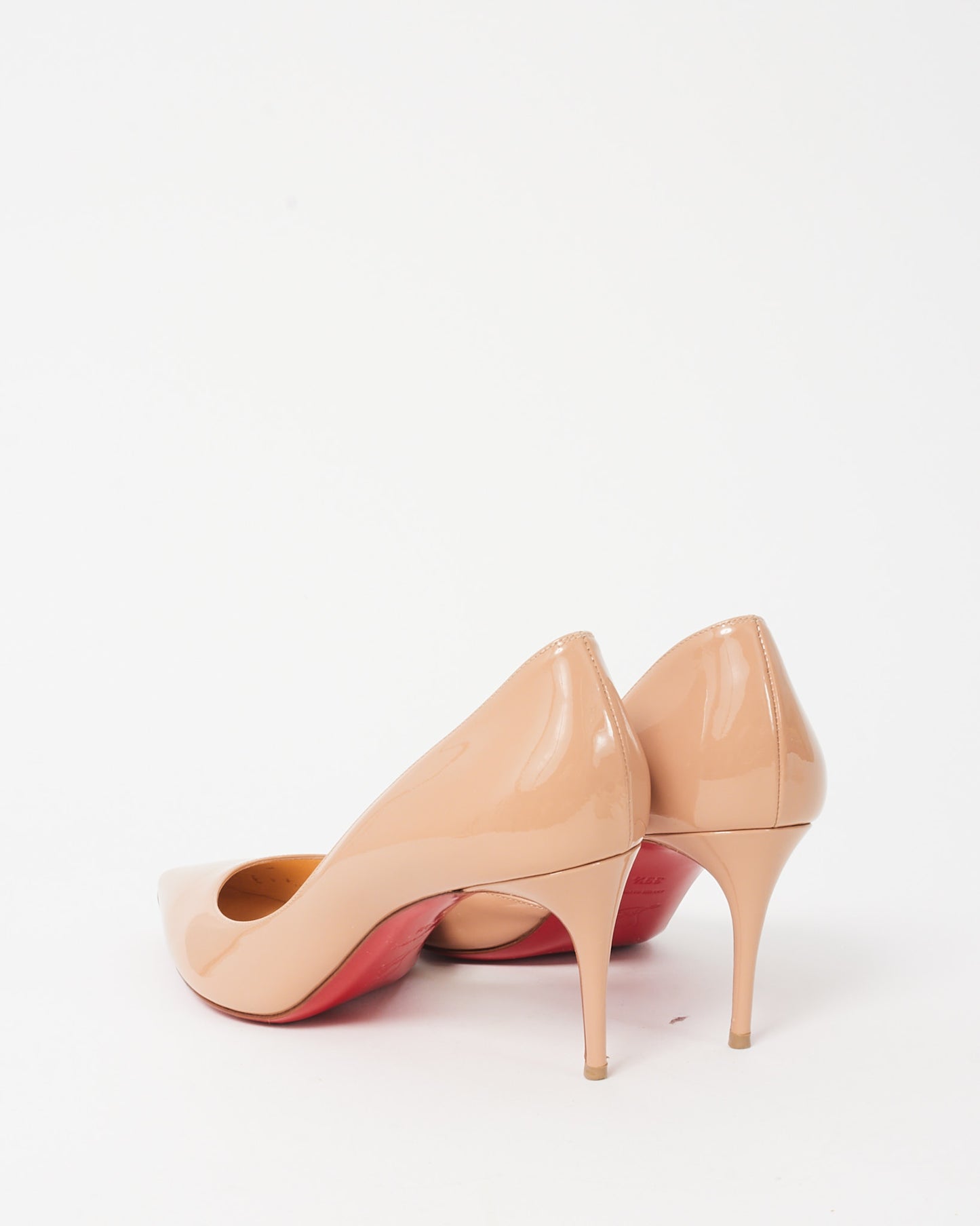 Christian Louboutin Beige Patent Leather Iriza 85mm Pumps - 39.5
