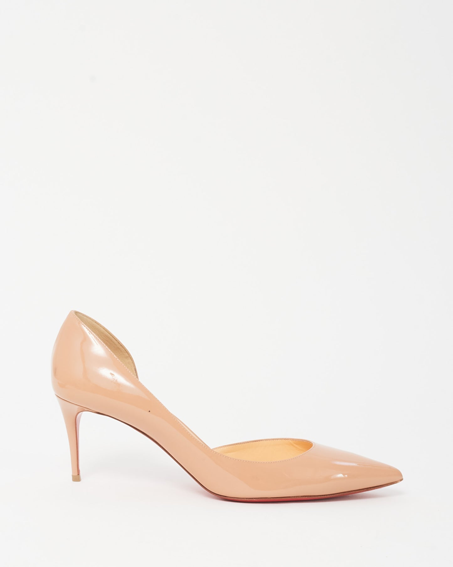 Christian Louboutin Beige Patent Leather Iriza 85mm Pumps - 39.5