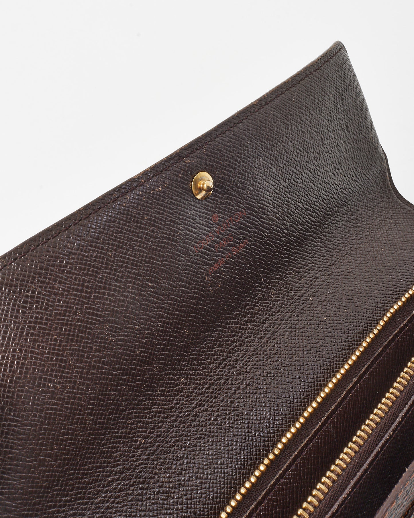 Louis Vuitton Damier Ebene Coated Canvas Sarah Wallet