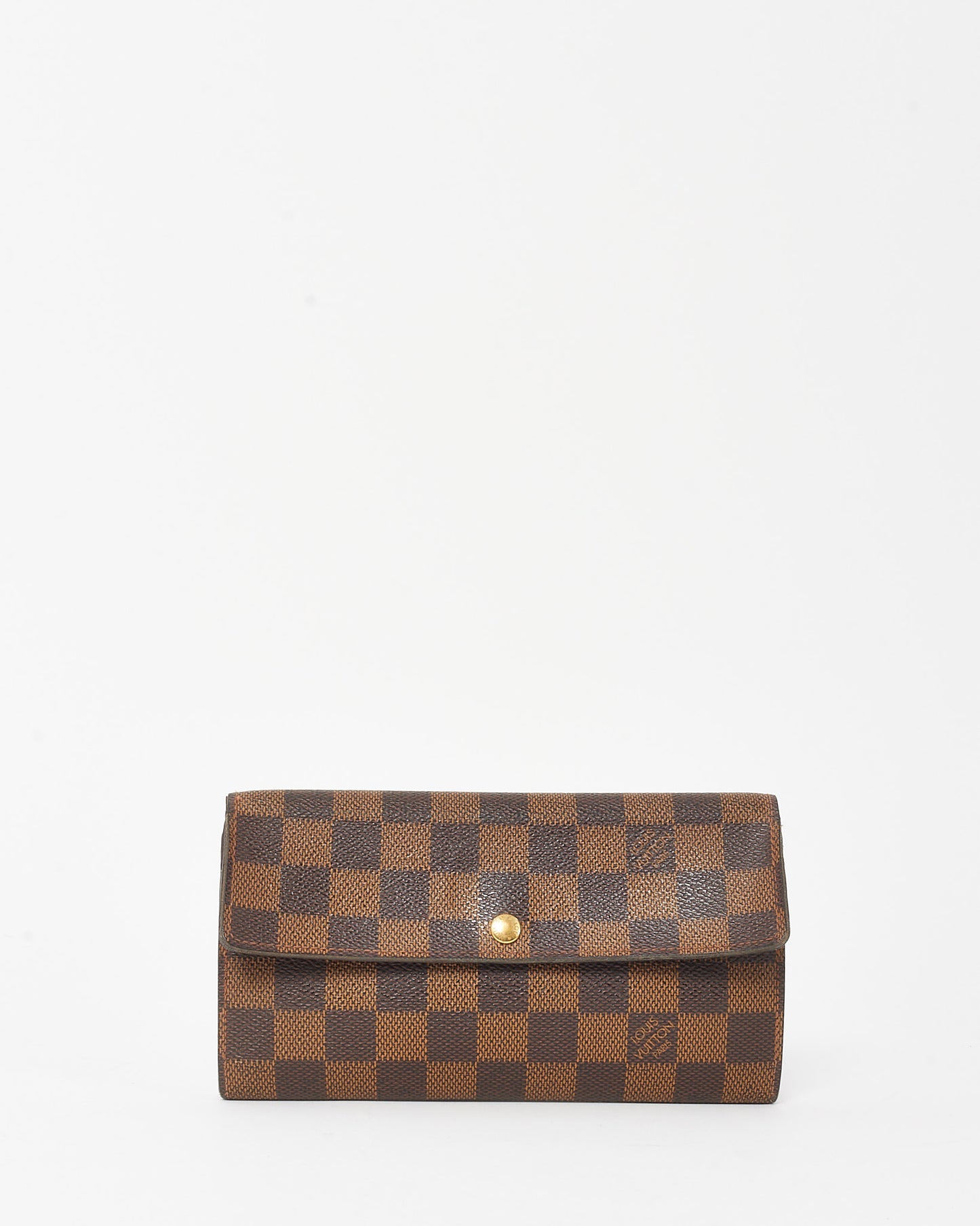 Louis Vuitton Damier Ebene Coated Canvas Sarah Wallet
