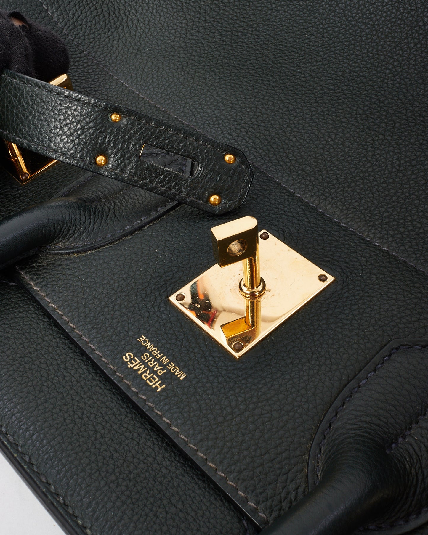 Hermès Dark Blue Togo Leather Birkin 40 HAC GHW