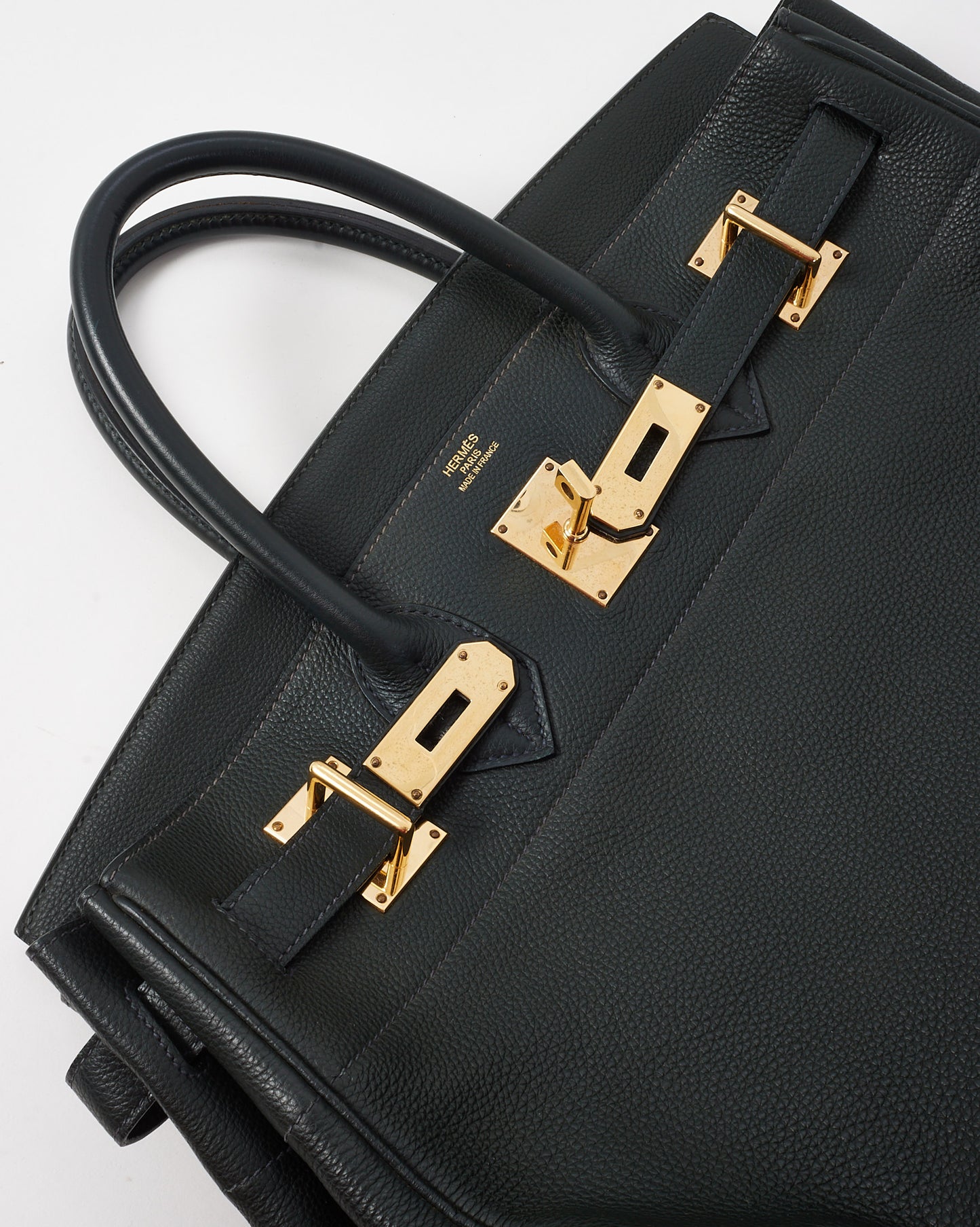 Hermès Dark Blue Togo Leather Birkin 40 HAC GHW