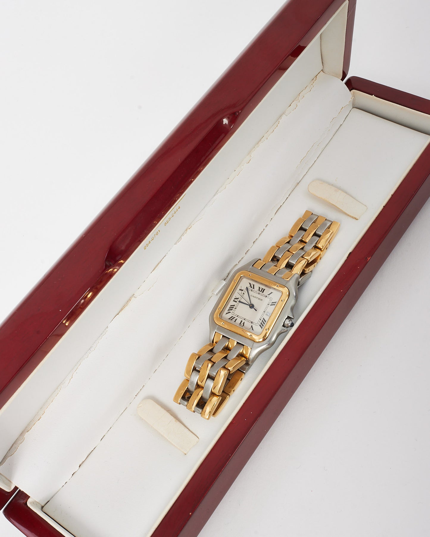 Cartier Vintage Stainless Steel and Gold 3-Row Large Panthere Watch