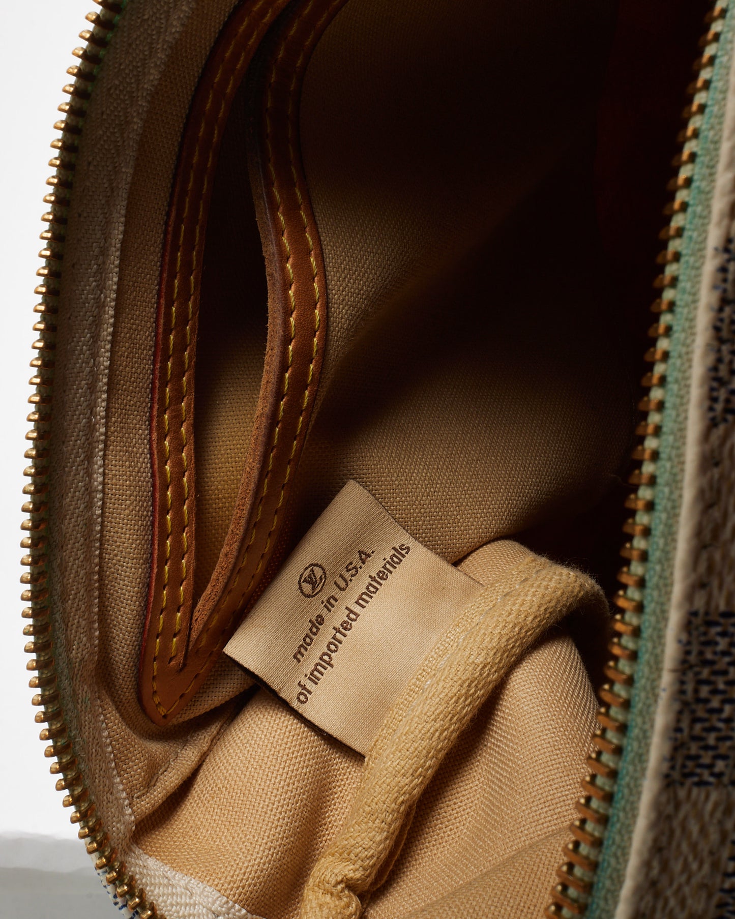 Louis Vuitton Damier Azur Canvas Speedy 25 Bag with Initials