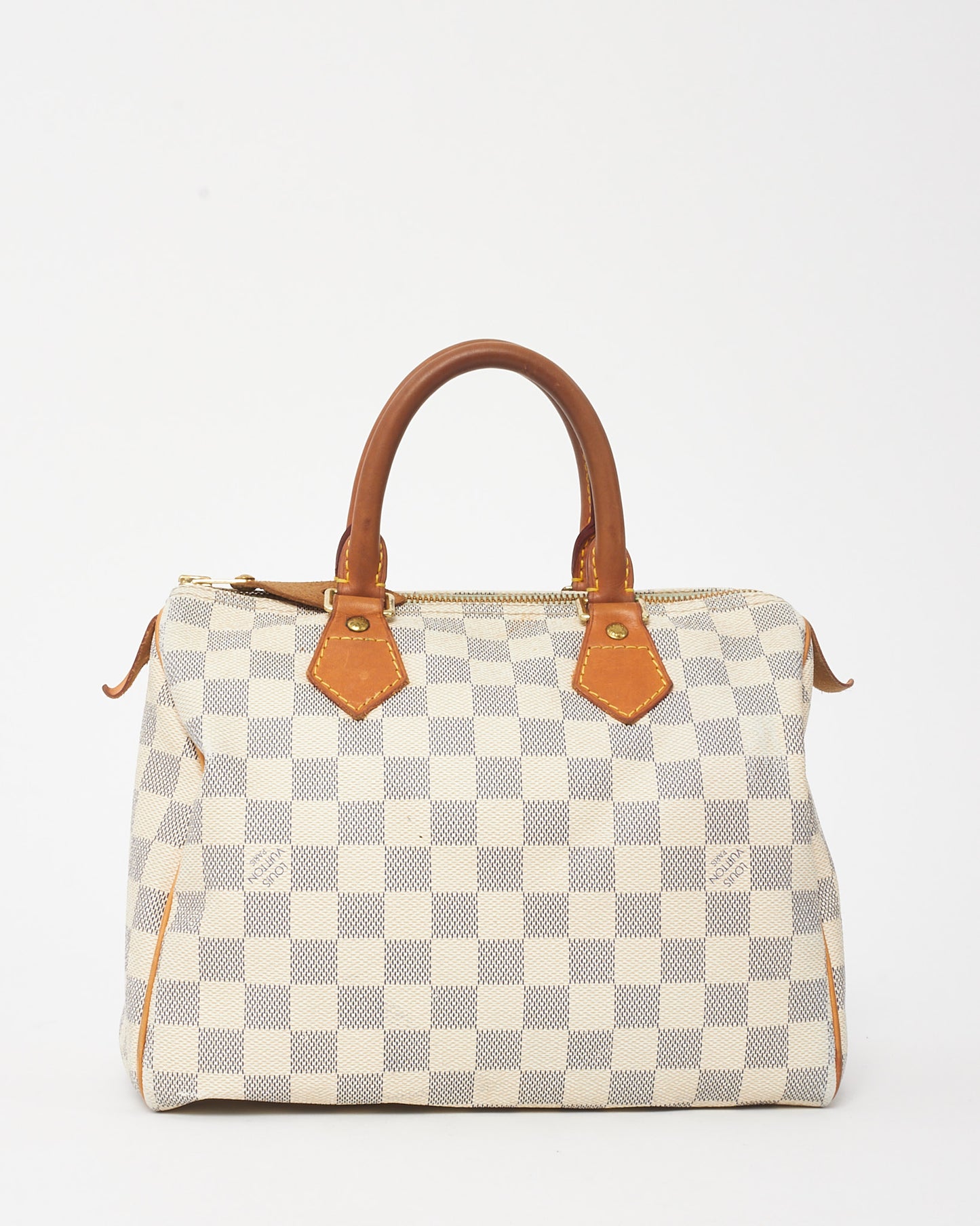 Louis Vuitton Damier Azur Canvas Speedy 25 Bag with Initials