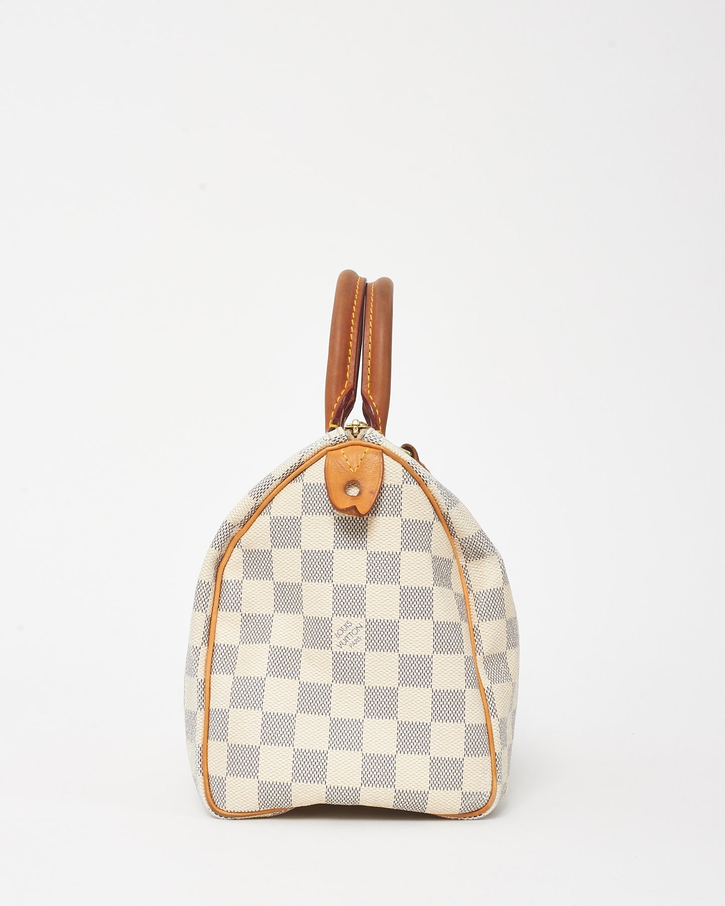 Louis Vuitton Damier Azur Canvas Speedy 25 Bag with Initials