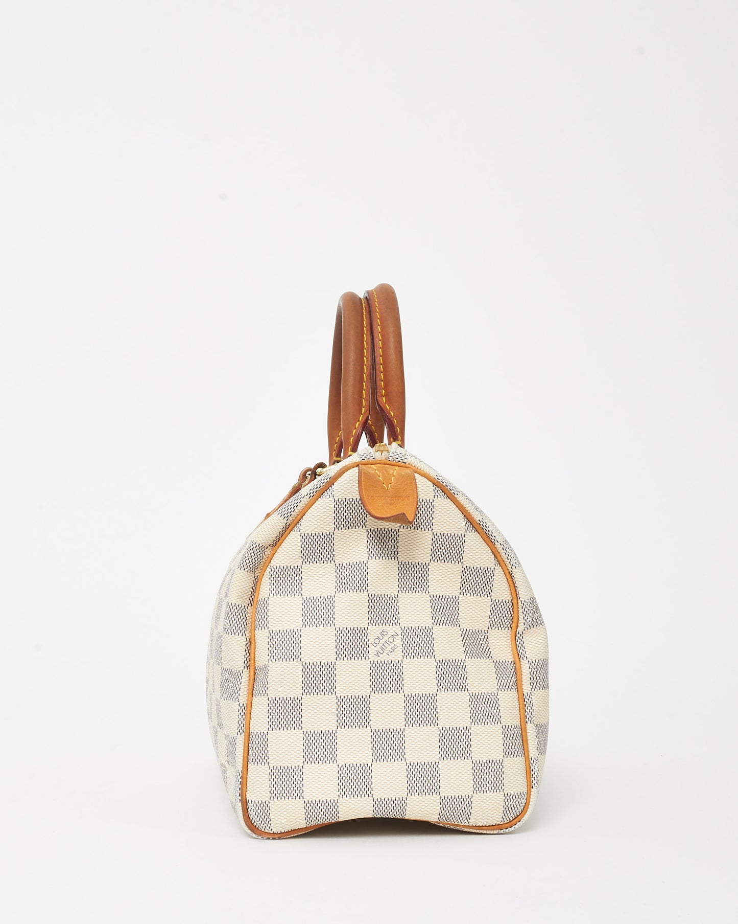 Louis Vuitton Damier Azur Canvas Speedy 25 Bag with Initials