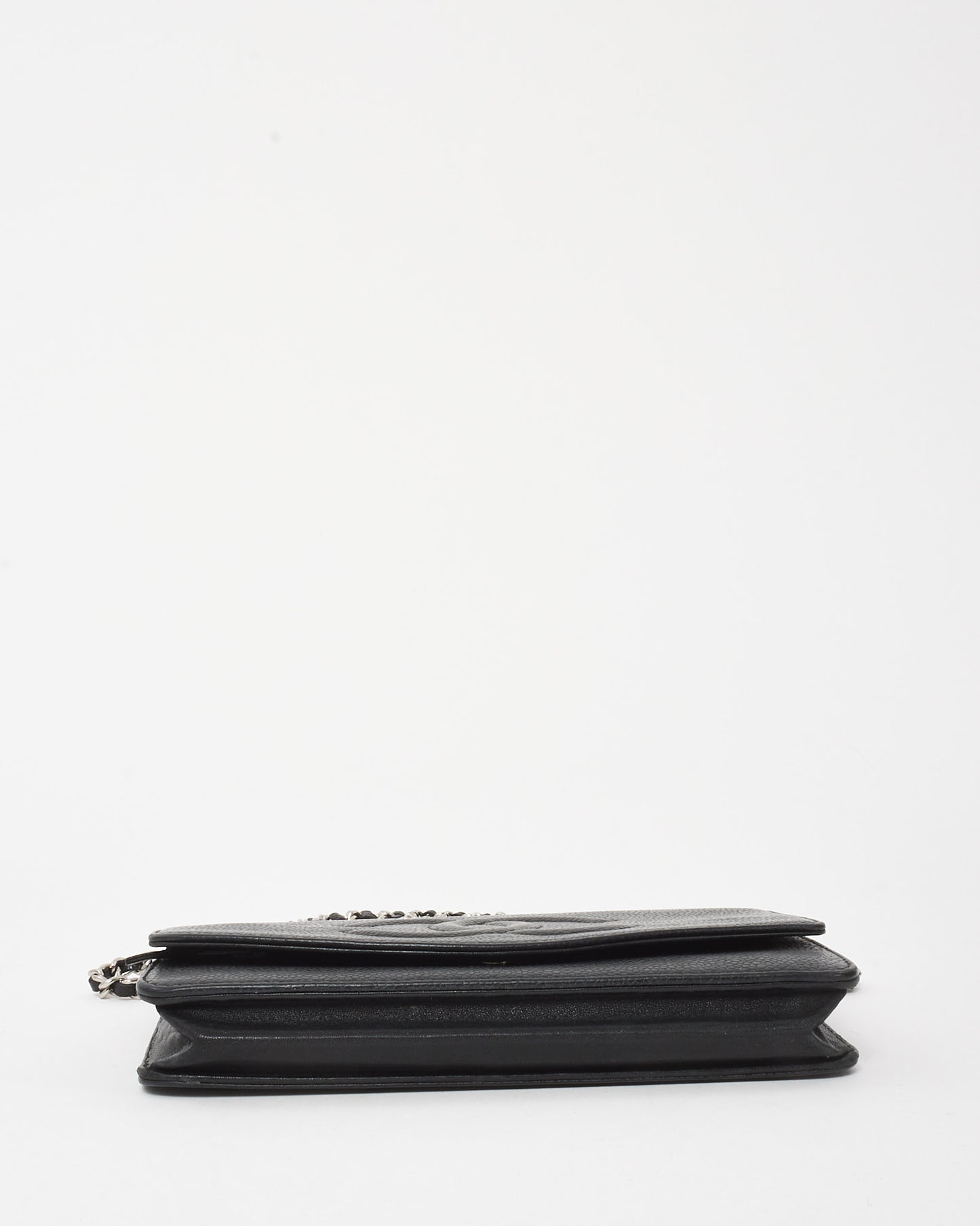 Chanel Black Caviar Leather Timeless CC WOC Wallet on Chain Bag SHW