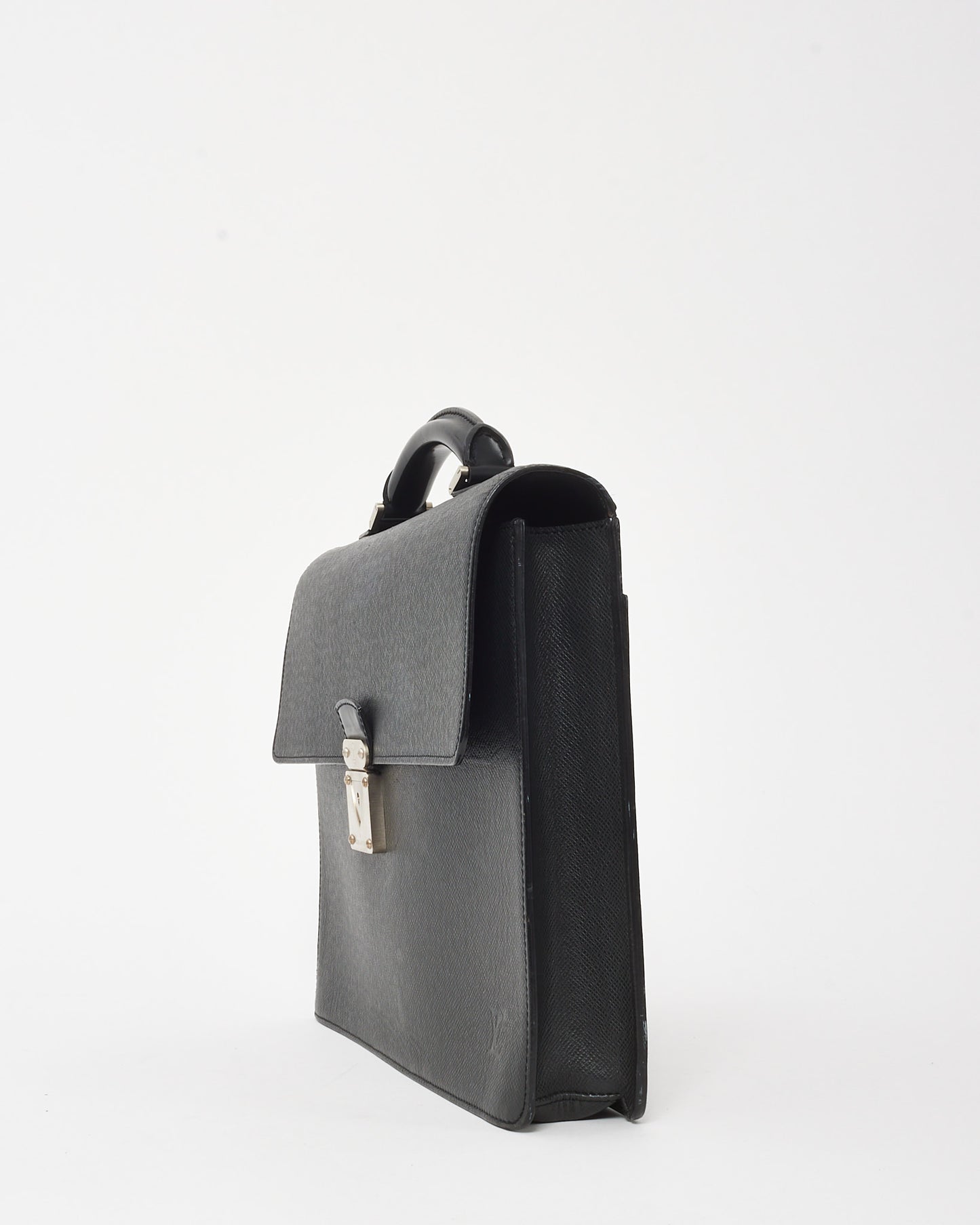 Louis Vuitton Black Taiga Leather Robusto 1 Briefcase