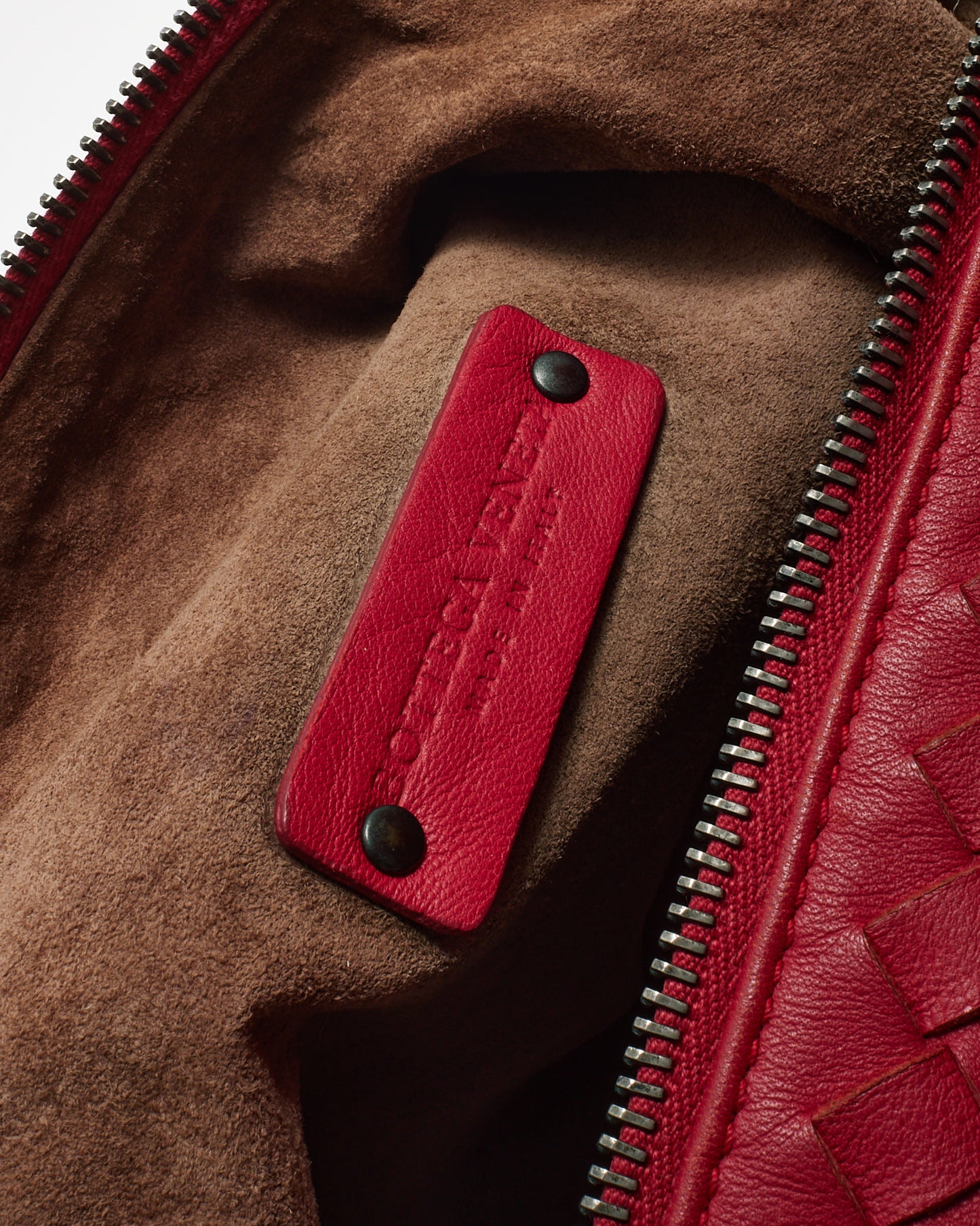 Bottega Veneta Fuchsia Red Intrecciato Leather Small Zip Hobo Shoulder Bag