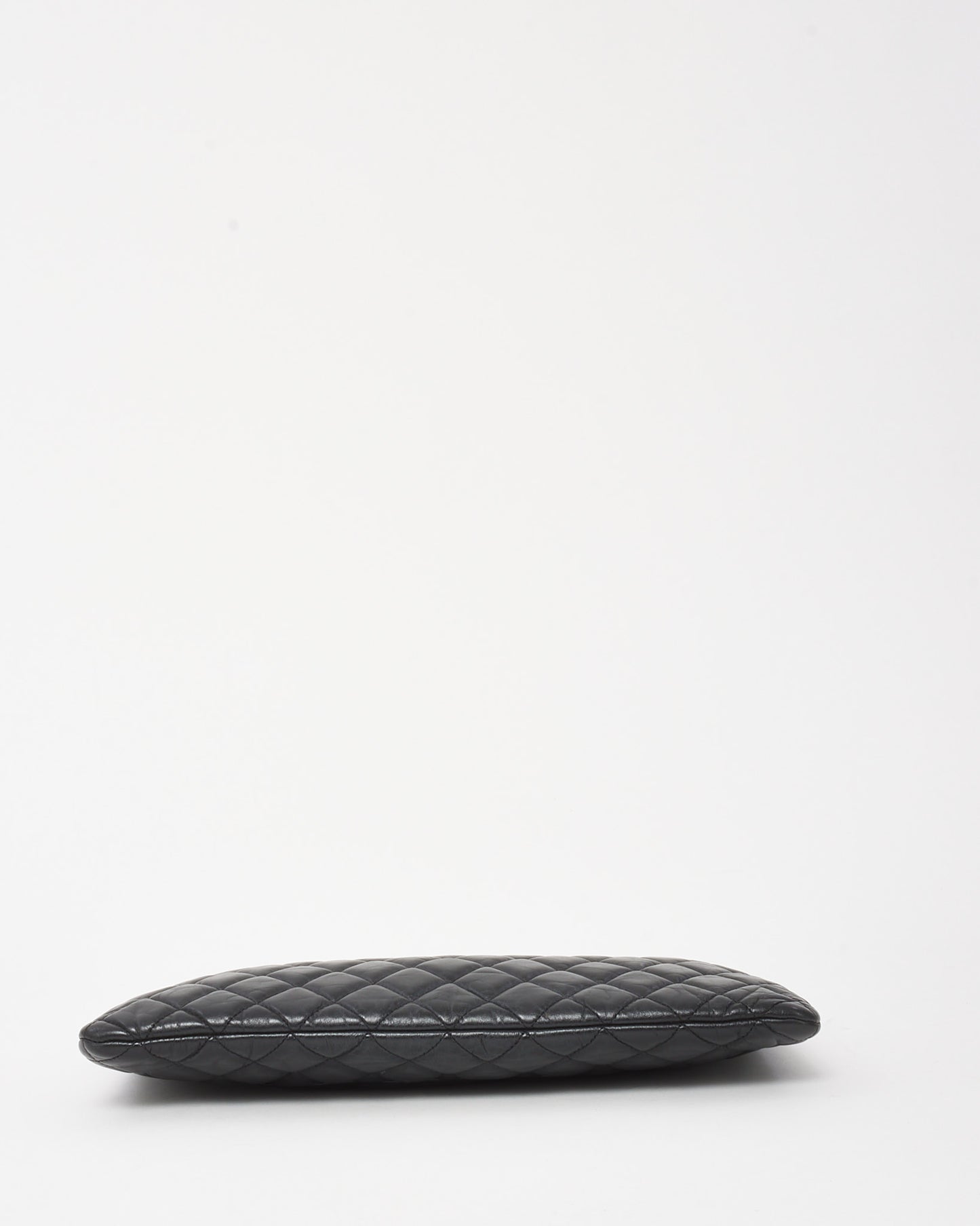 Chanel Black Lambskin Leather Re-Issue Medium O Case Clutch Pouch